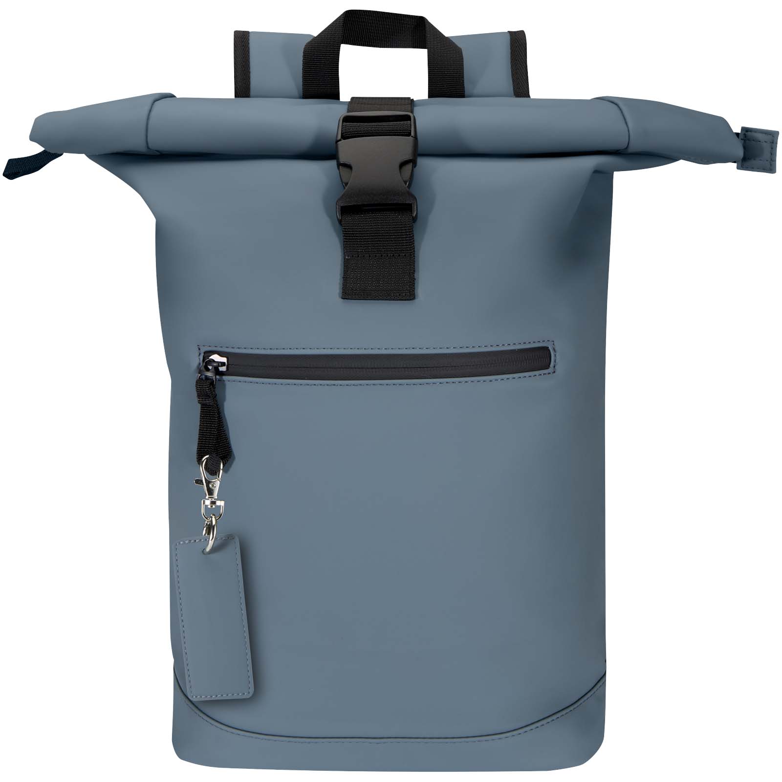 Resi Plus GRS recycelter rechteckiger Charm Schlüsselanhänger hale blau