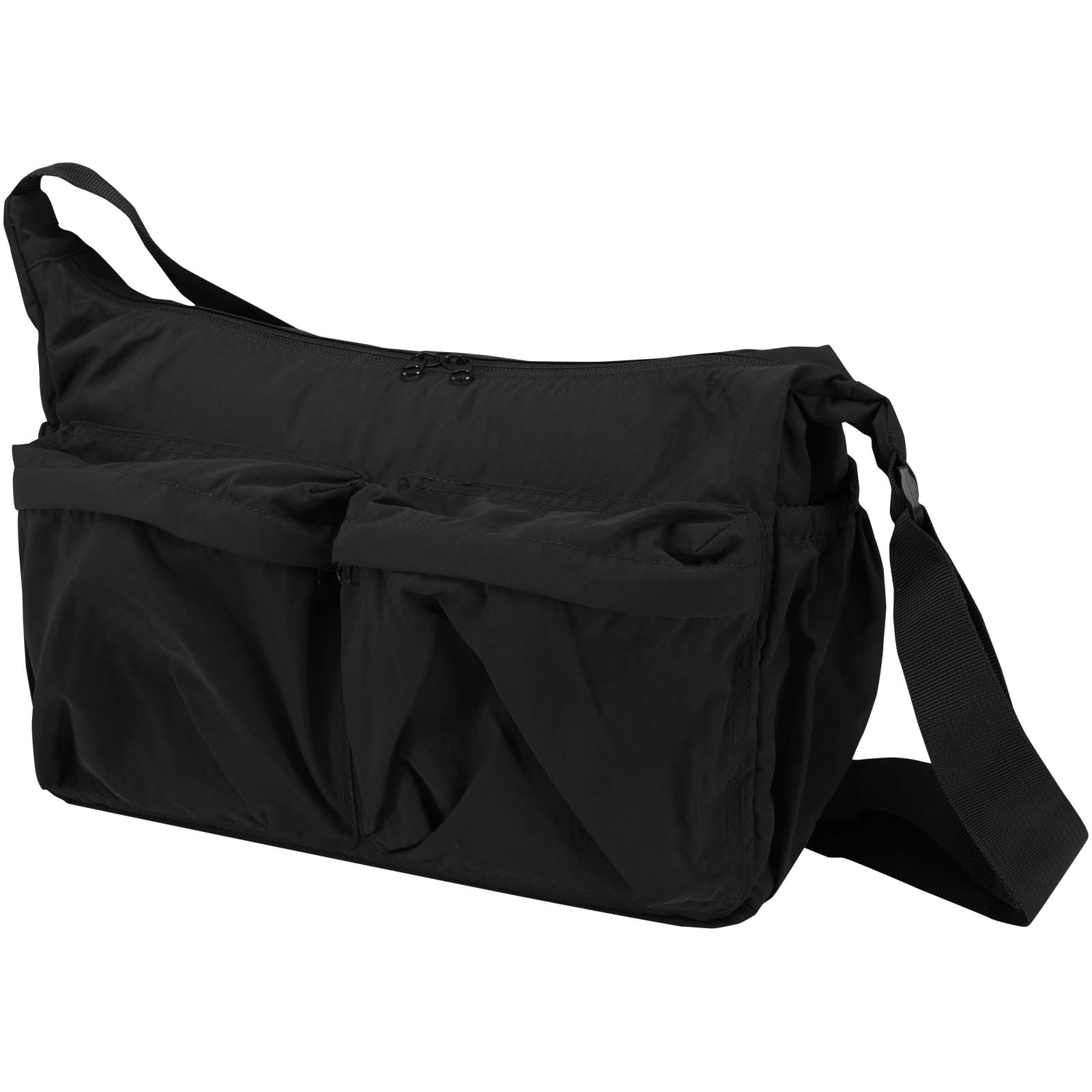 Calli 13" GRS Laptop Umhängetasche aus recyceltem Nylon schwarz