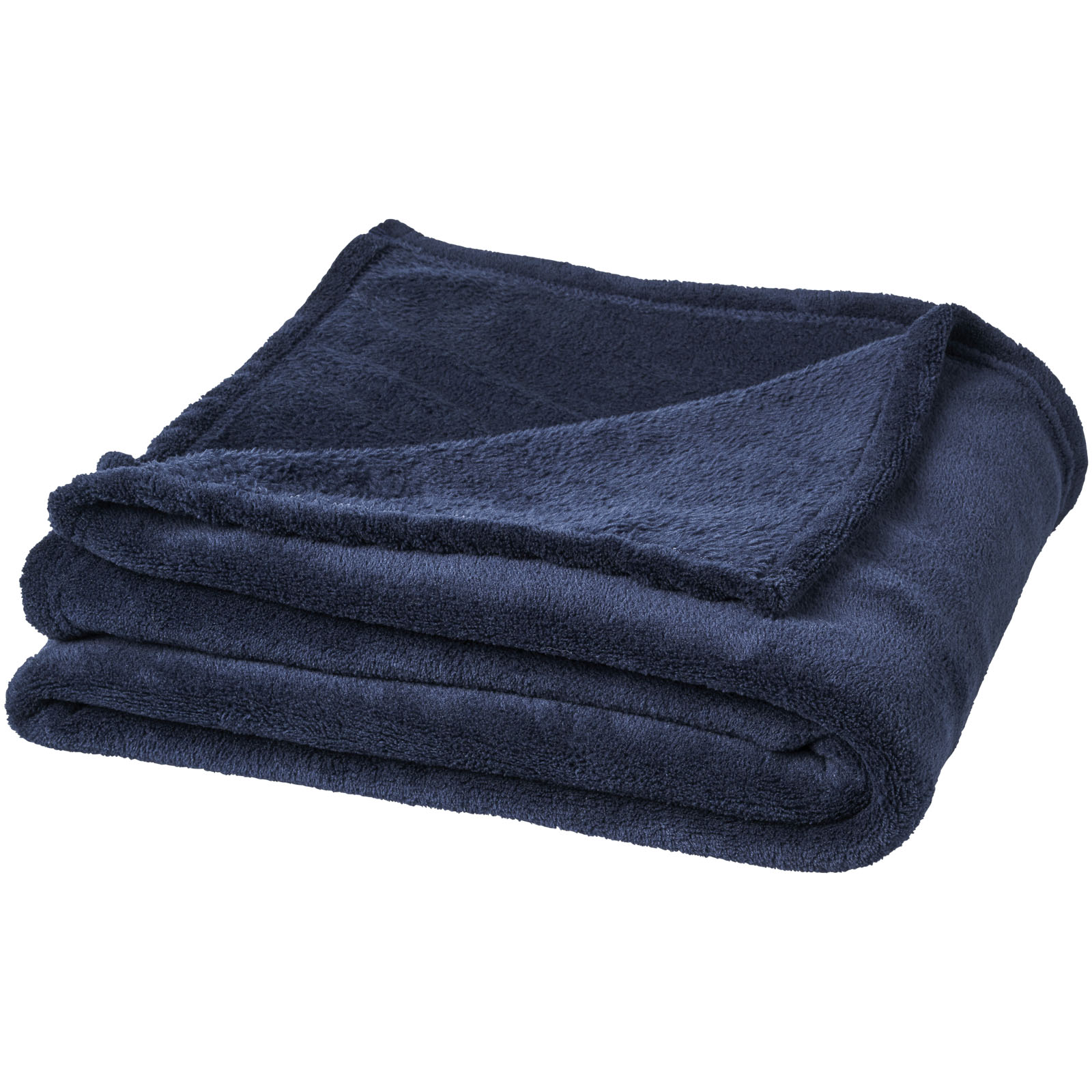 Bay Plaid-Decke aus extraweichem Coral-Fleece dunkelblau