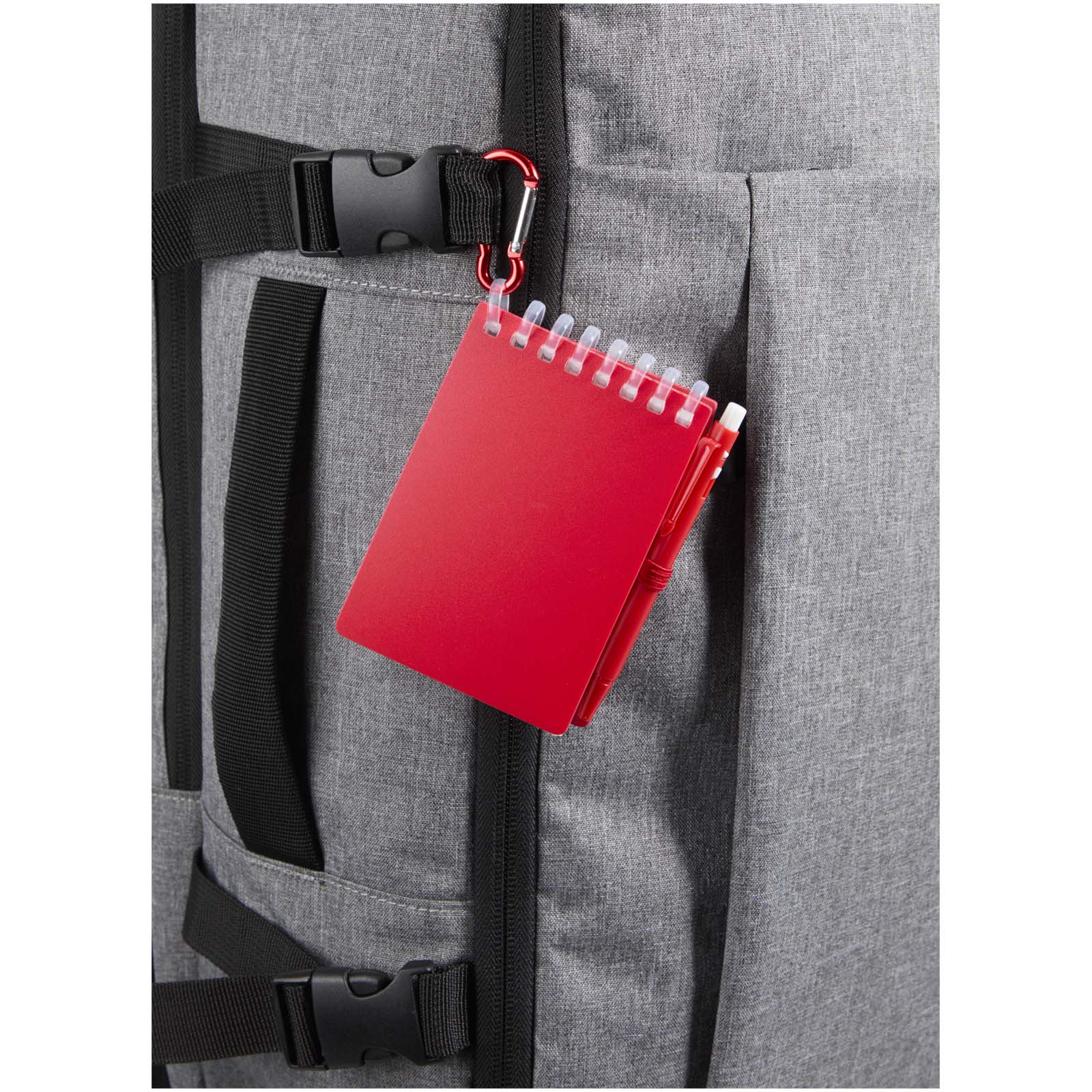 Lig Mini Recyceltes Outdoor-Softcover Notizbuch und Kugelschreiber Set (schwarze Mine) rot
