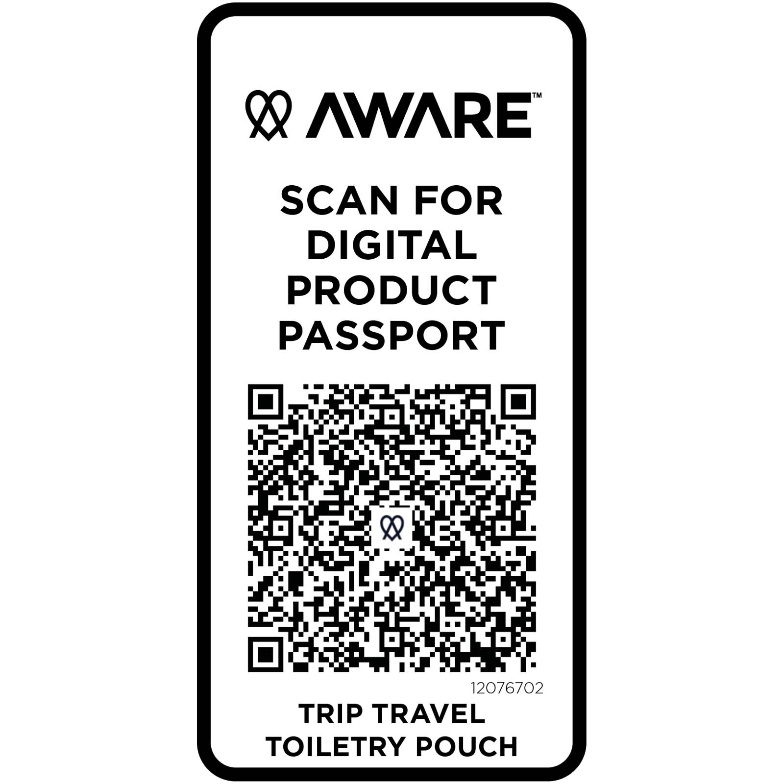 Trip Aware™ Recycelter Reisekulturbeutel 2 L offwhite