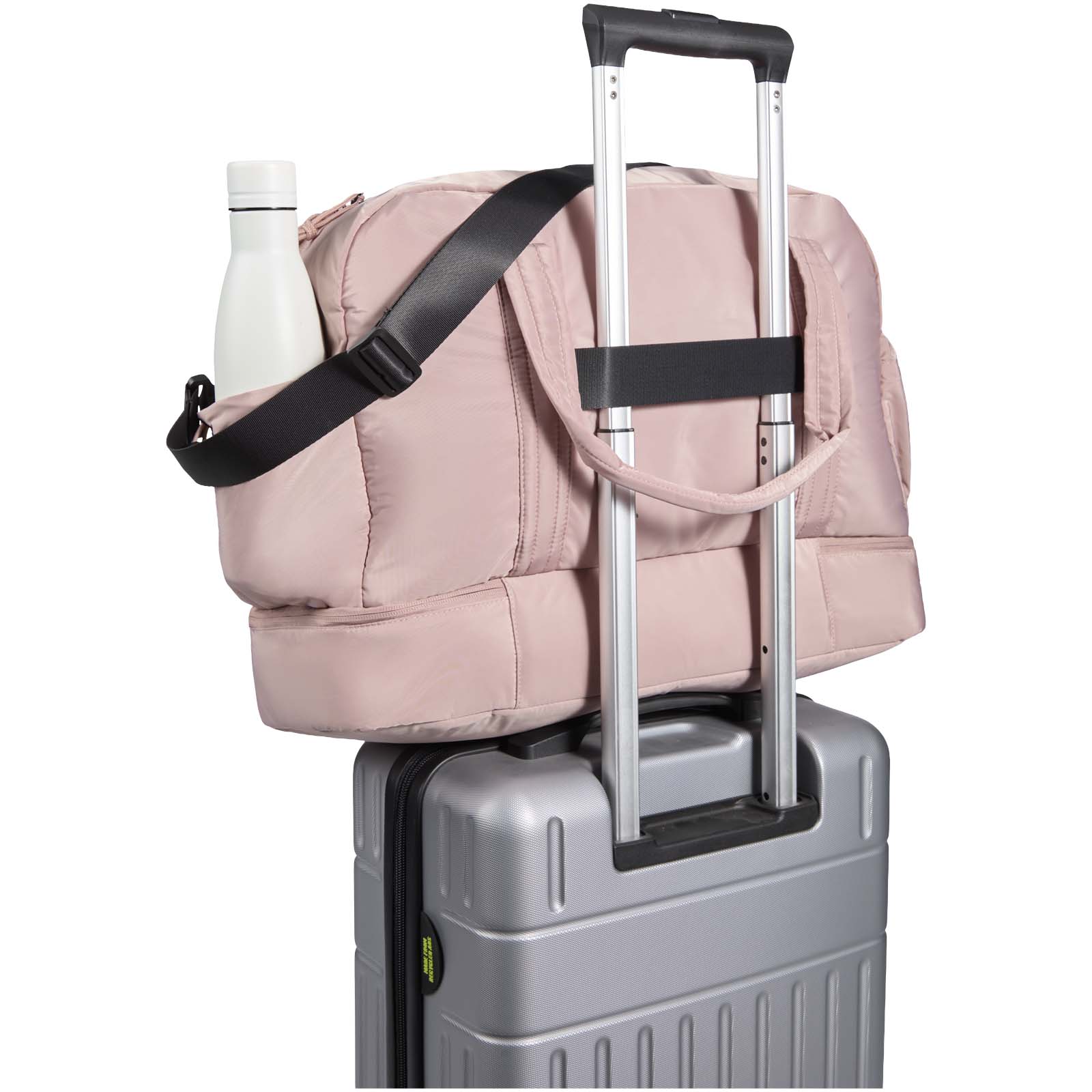 Puffer GRS recycelte Reisetasche mit isoliertem Boden 30L altrosa