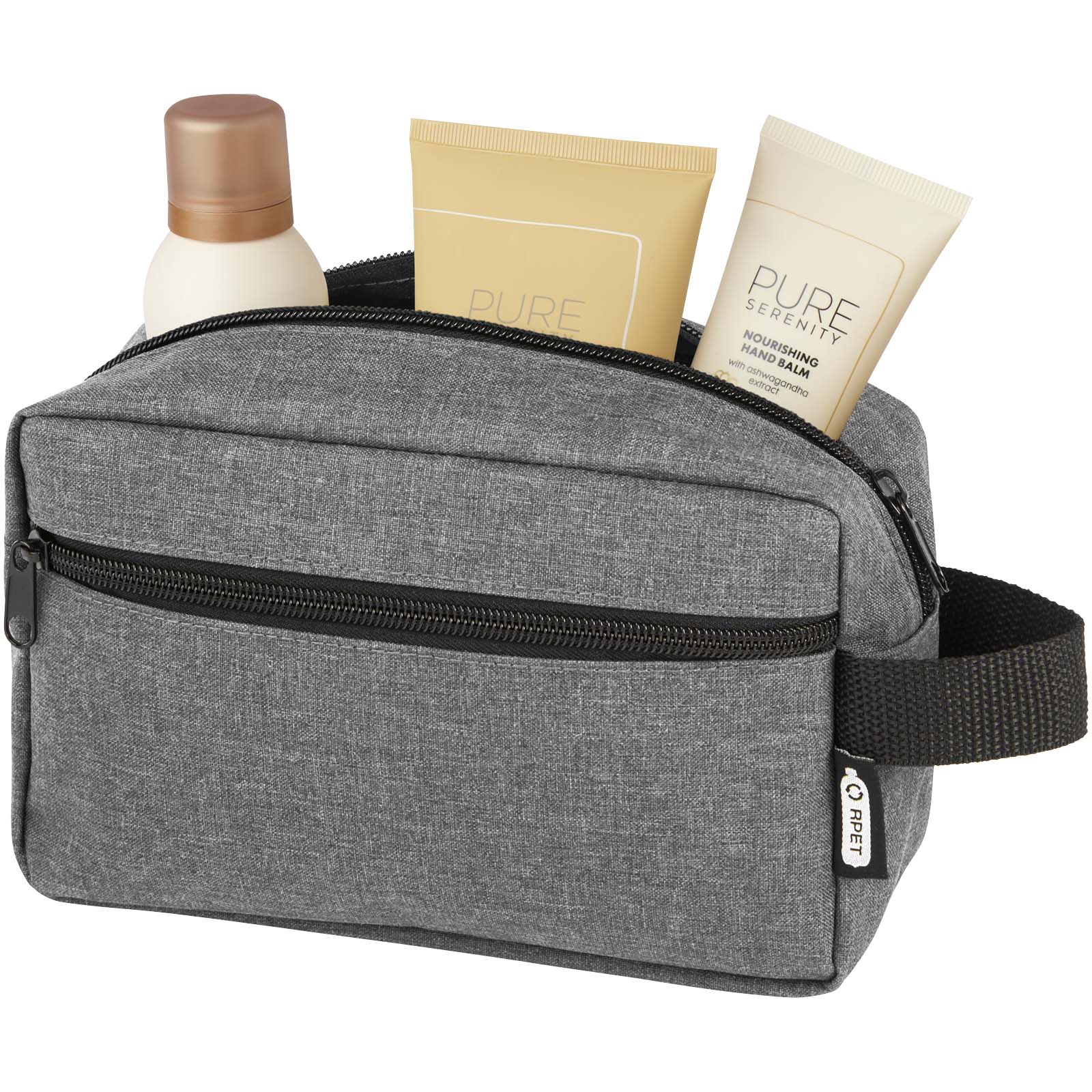 Ross GRS RPET Kulturbeutel, 1,5 l heather grau
