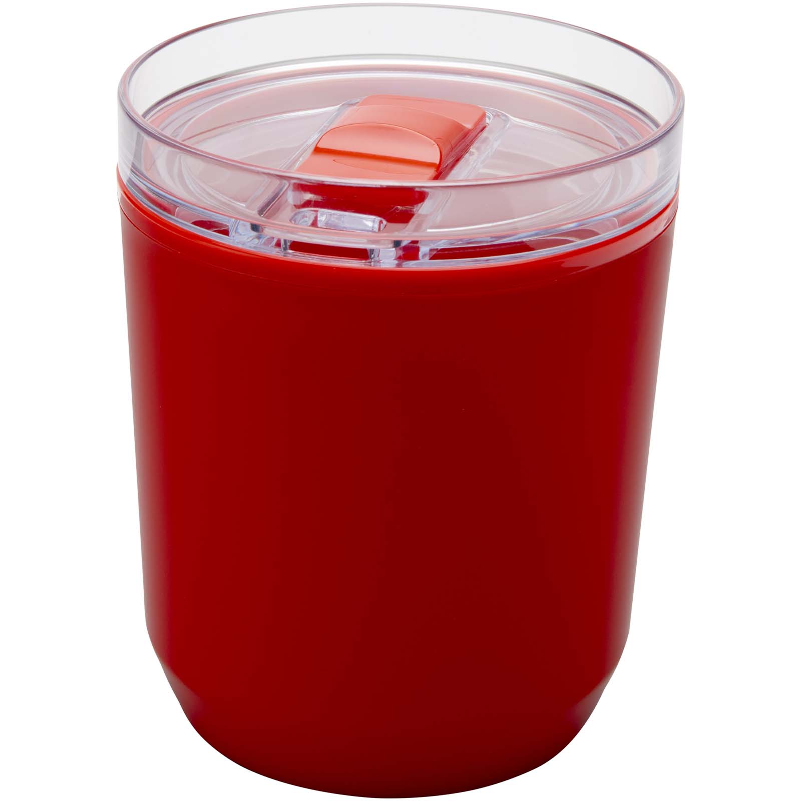 Hudson 180 ml doppelwandiger Becher aus recyceltem Kunststoff rot