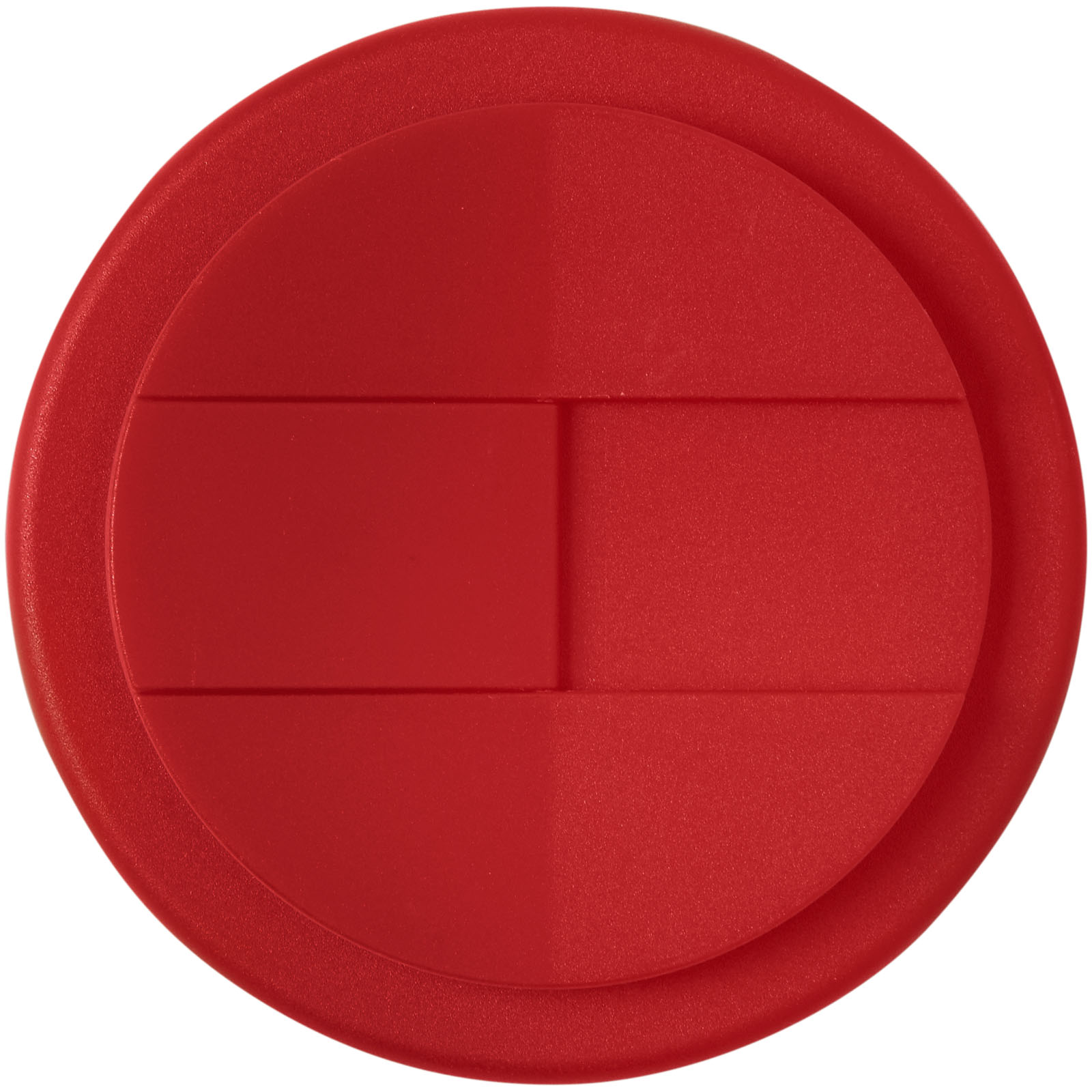 Americano® Eco 350 ml recycelter Becher mit auslaufsicherem Deckel rot