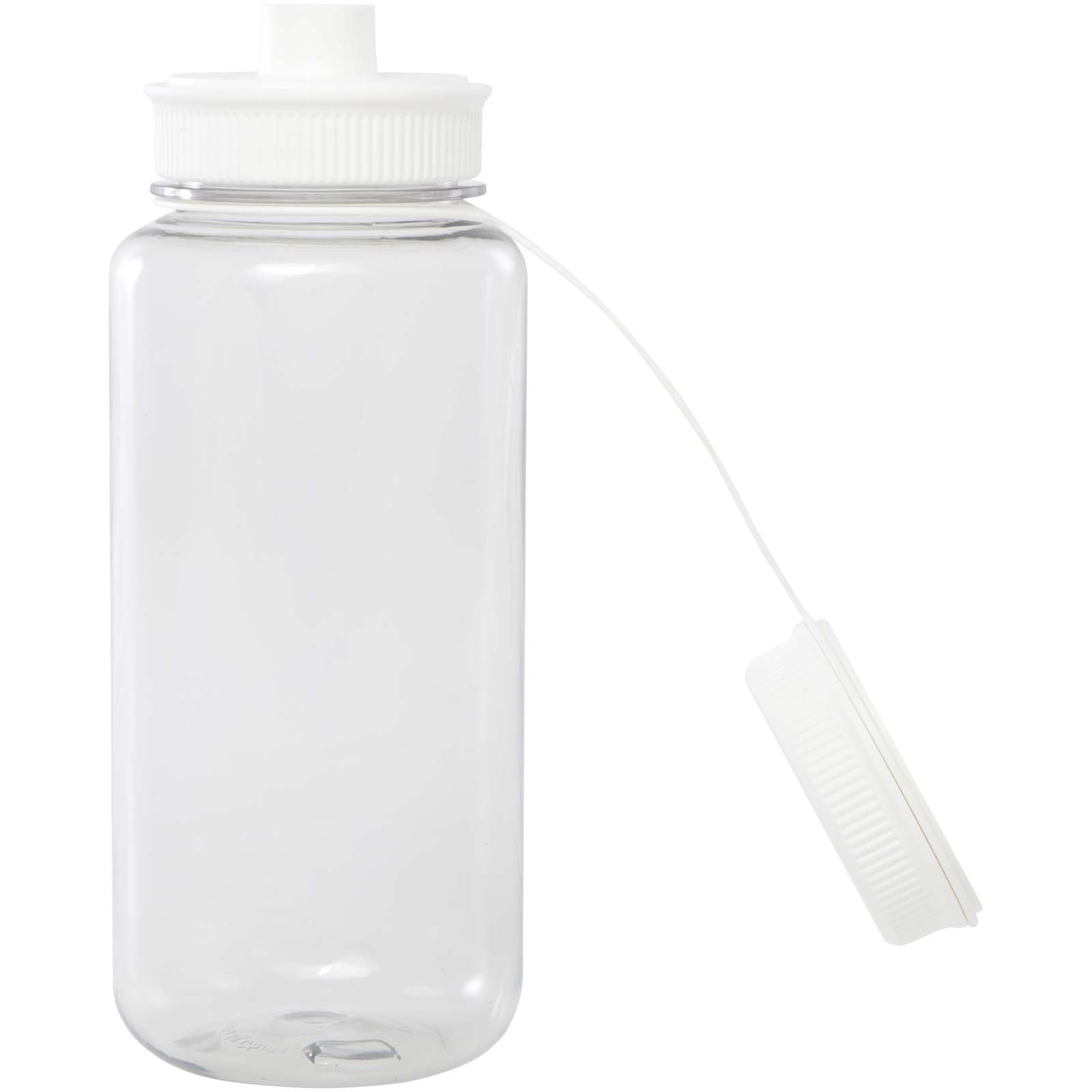 Ryder 900 ml RCS-zertifizierte RPET-Sportflasche mit Multifunktionsdeckel weiss