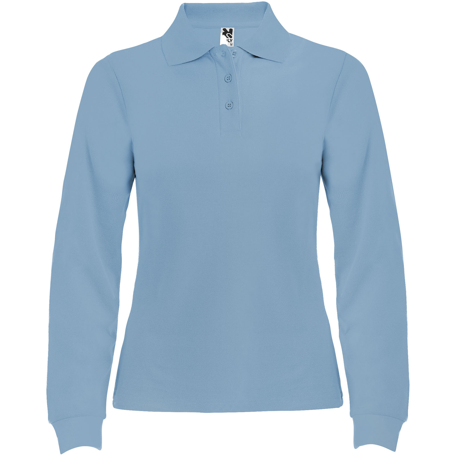 Estrella 220 g/m² Langarm Poloshirt für Damen himmelblau