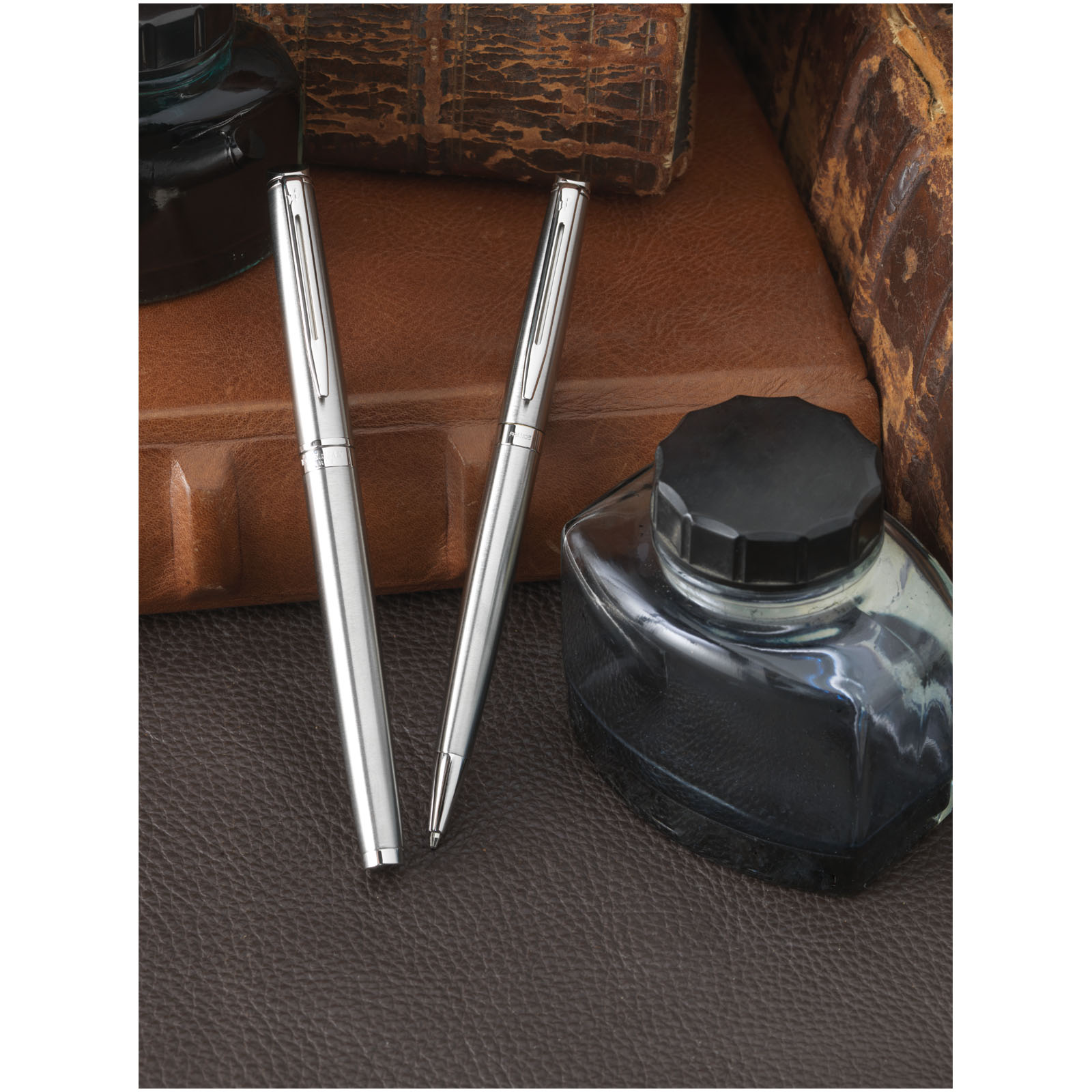 Waterman Hémisphère Tintenroller (schwarze Mine) silber