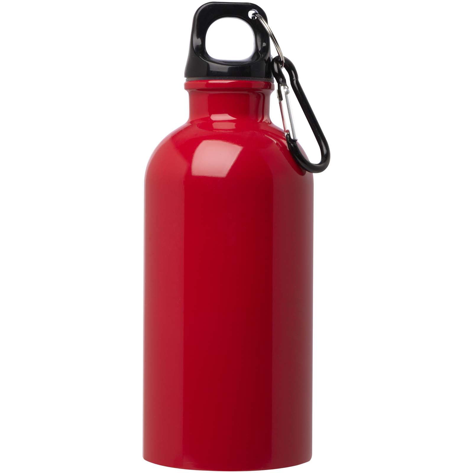Oregon 400 ml RCS-zertifizierte, einwandige Trinkflasche aus Edelstahl mit Karabinerhaken rot