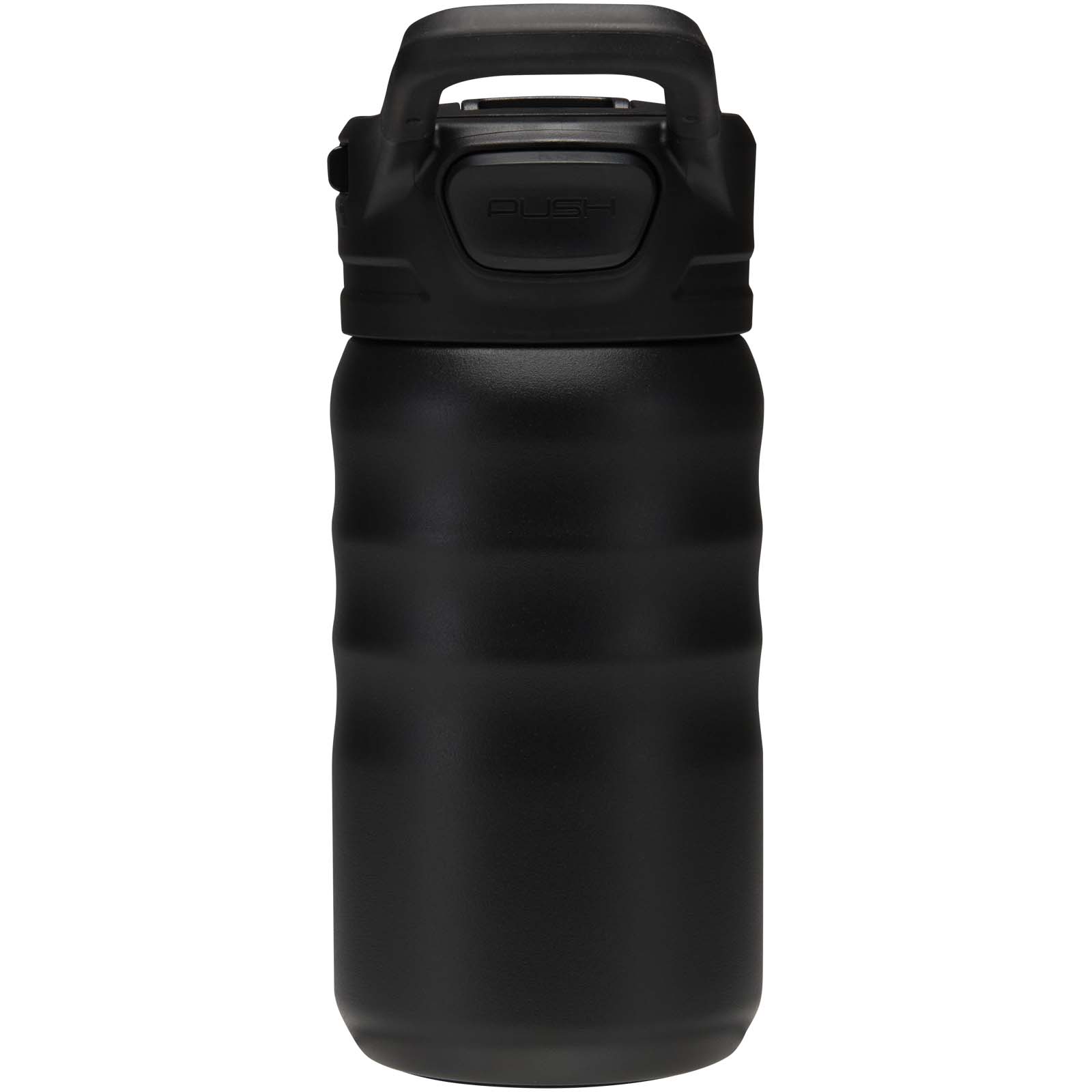 Knox 350 ml RCS Trinkflasche aus recyceltem, doppelwandigem Edelstahl mit Klappstrohhalm schwarz