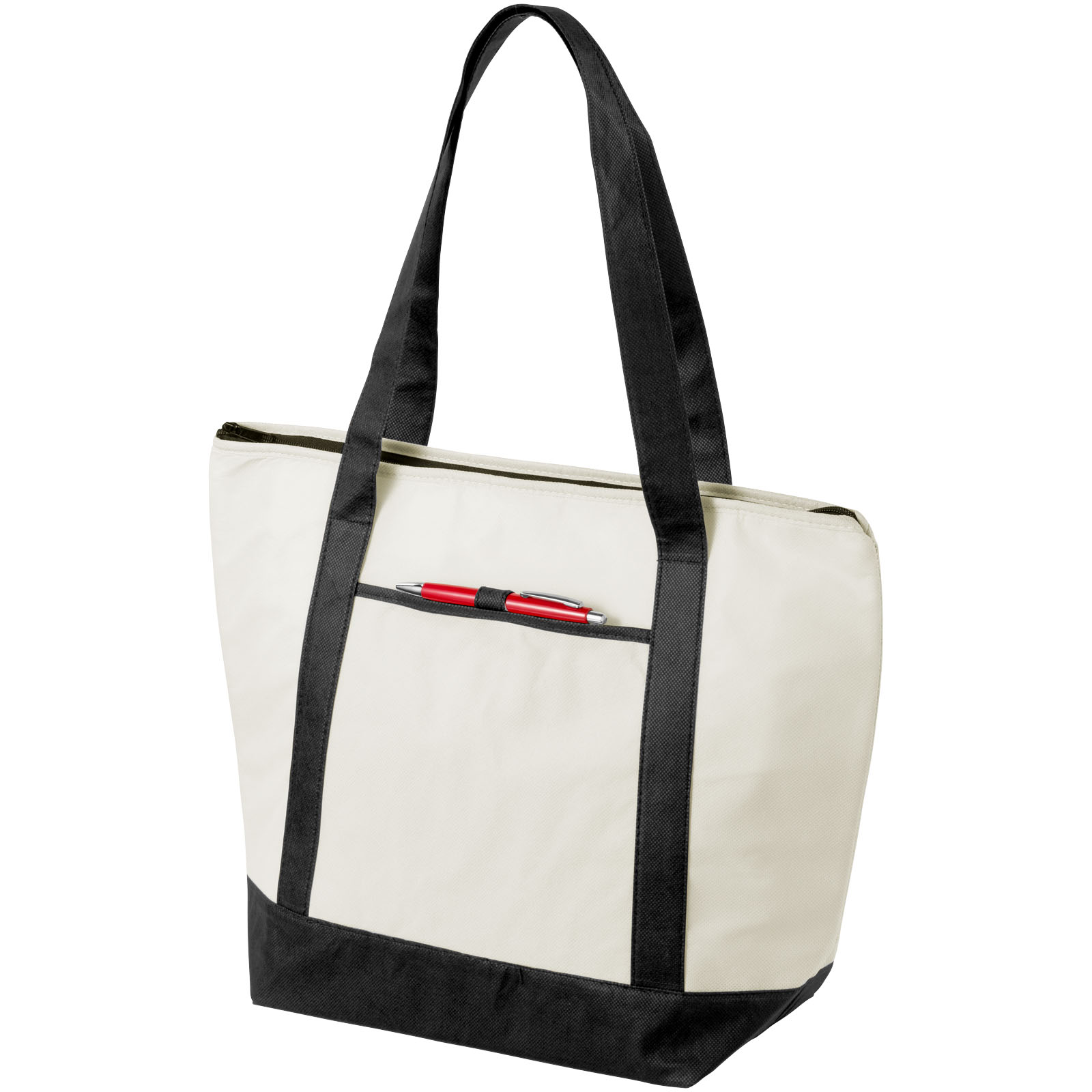 Lighthouse Non Woven Kühltasche 21L natural, schwarz