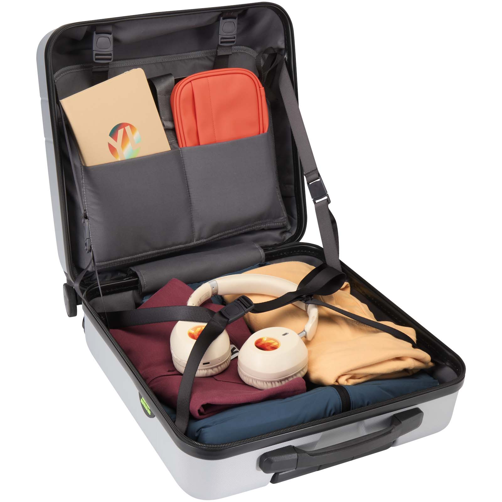 Rover 16 Zoll GRS Laptop-Trolley aus recyceltem Material, 30 l silber