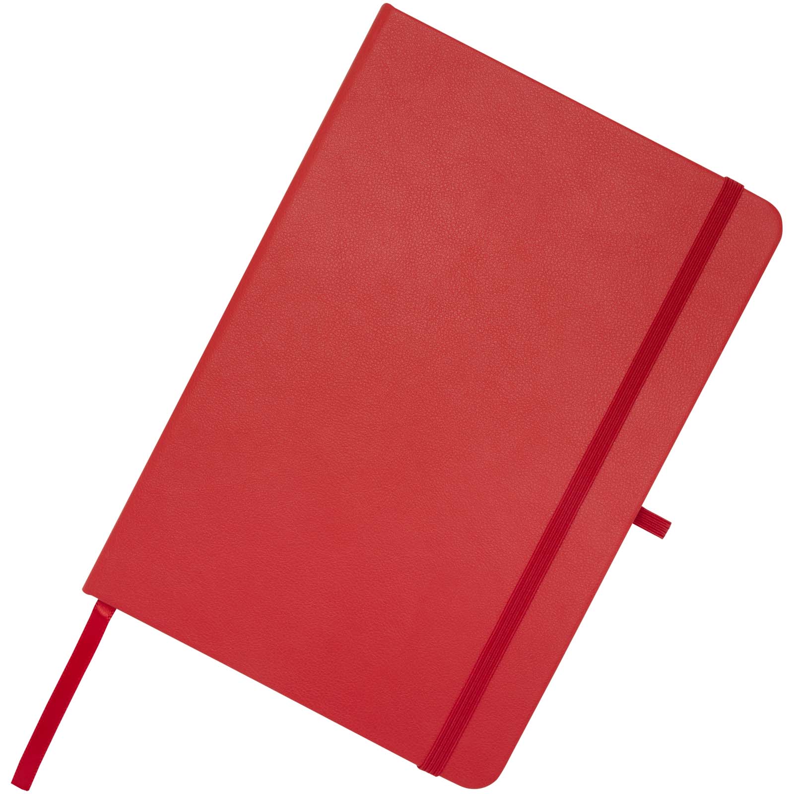 Teak A5 Hardcover Notizbuch, liniert, aus recyceltem Material rot