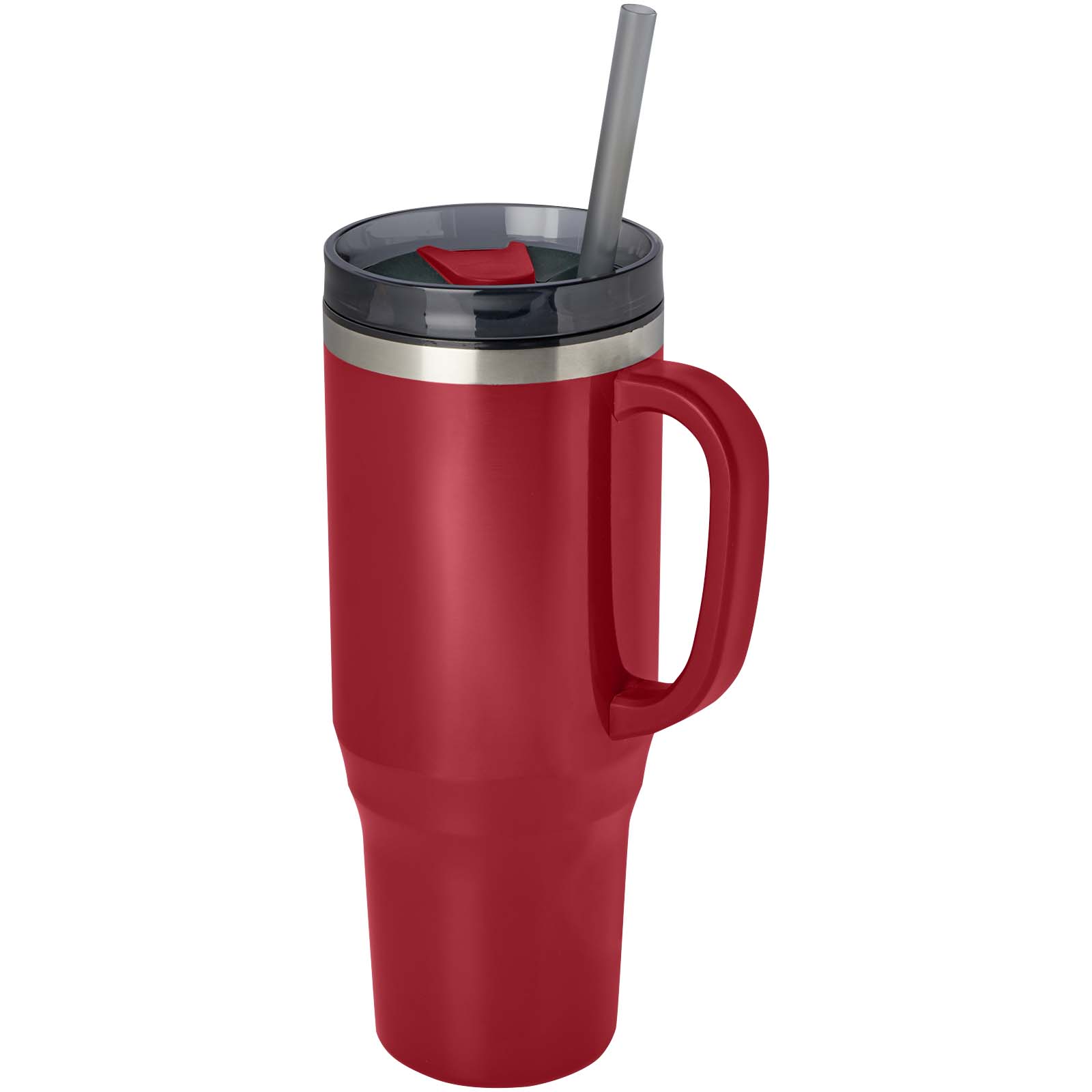 Melbourne 1200 ml RCS-zertifizierter Isolierbecher mit Strohhalm rot