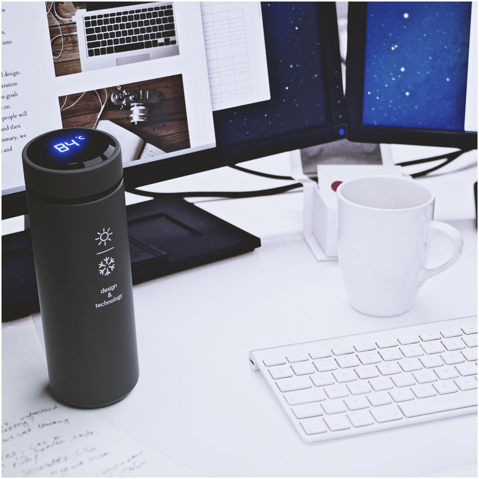 SCX.design D10 Smart Isolierflasche schwarz