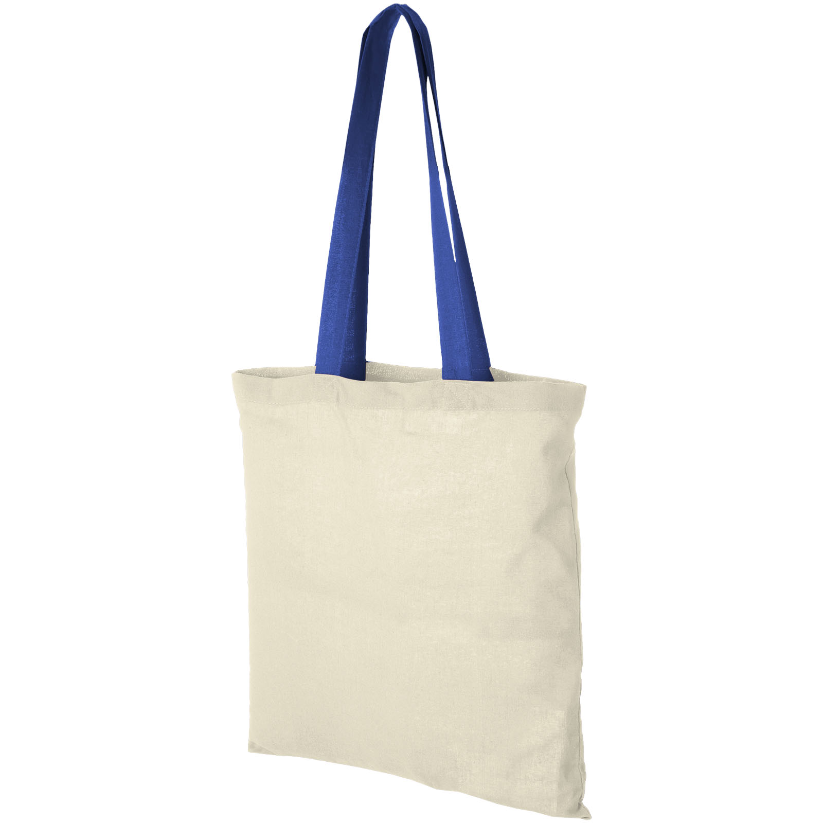 Nevada 100 g/m² Baumwoll Tragetasche 7L natural, royalblau