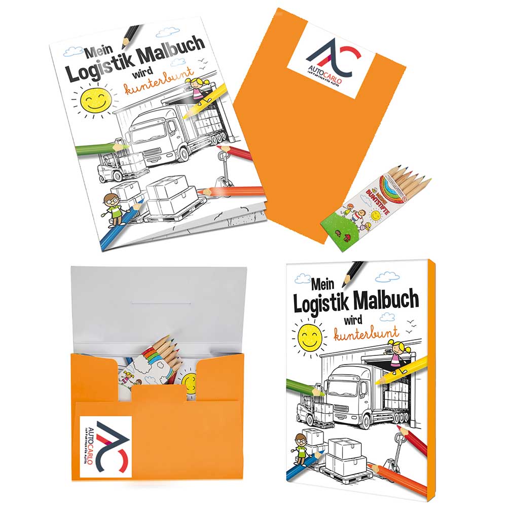 Malbuch / Mal-Set A6 - Logistik