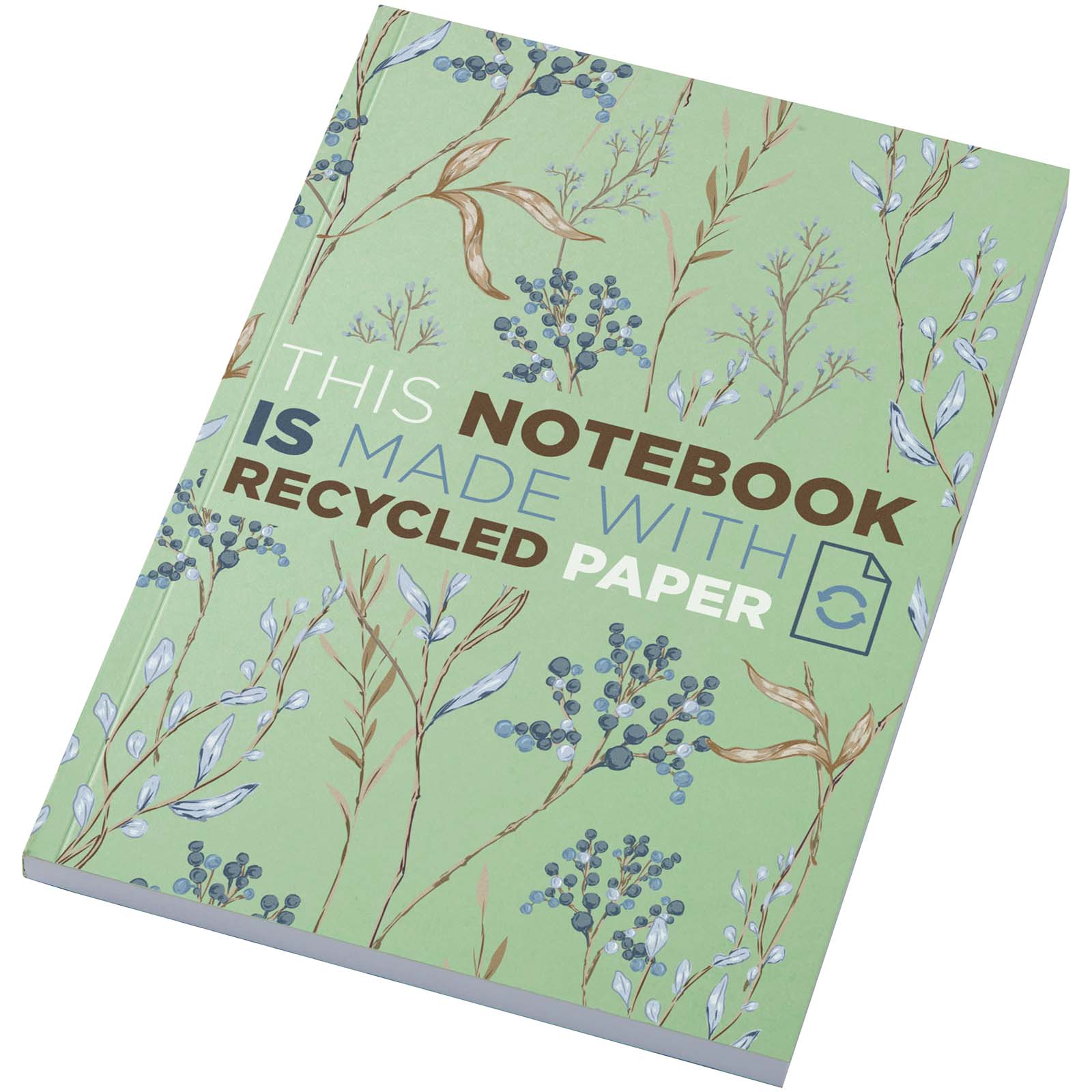Novella Austen Colours A5 Softcover Notizbuch aus Recyclingmaterial – 100 Blatt grün