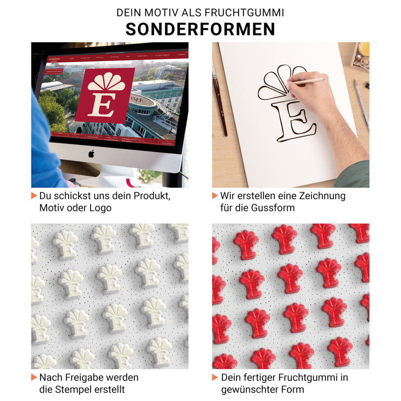 Minitüte Sonderform, 15 g, Folie kompostierbar, Trolli Fruchtgummi