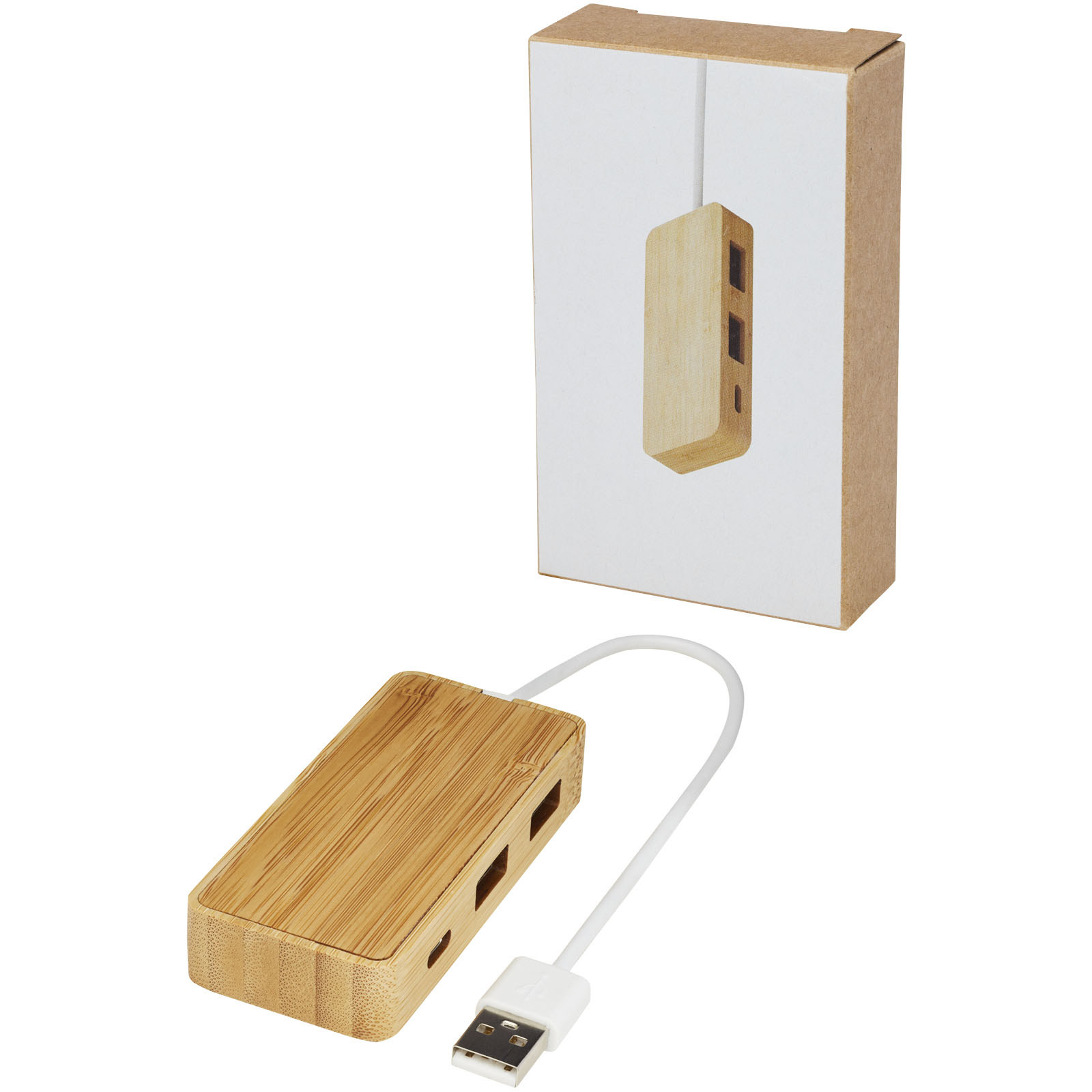 Tapas USB-Hub aus Bambus natur