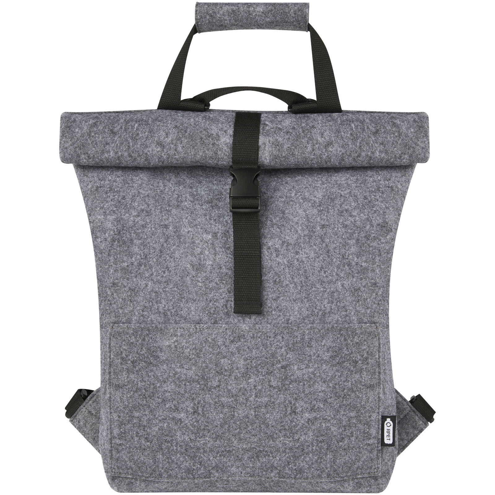 Felta Fahrradtasche aus GRS-recyceltem Filz 13 L mittelgrau