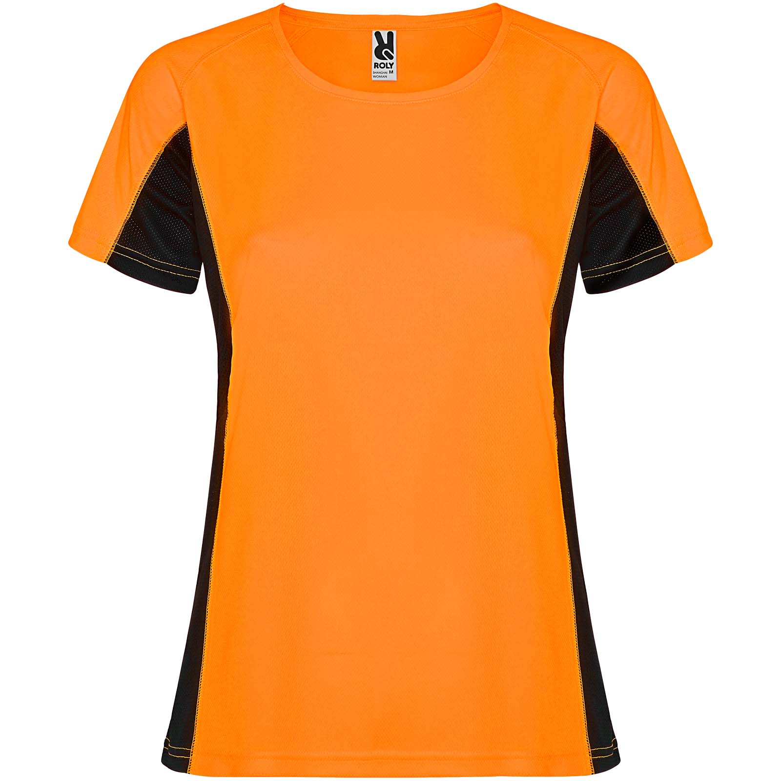 Shanghai 140 g/m² Sport T-Shirt für Damen fluororange, schwarz