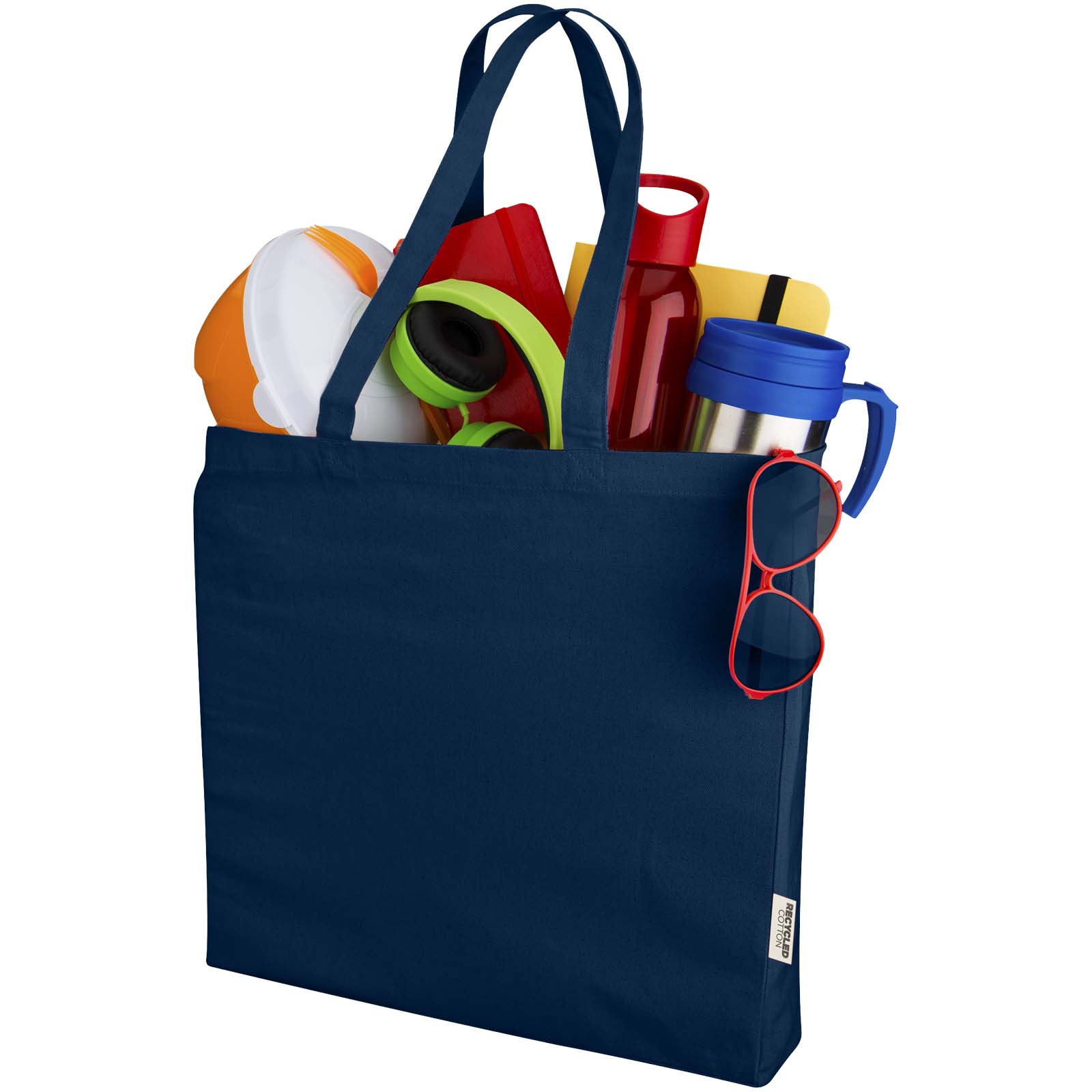 Odessa 220 g/m² GRS recycelte Baumwoll Tragetasche 13L navy