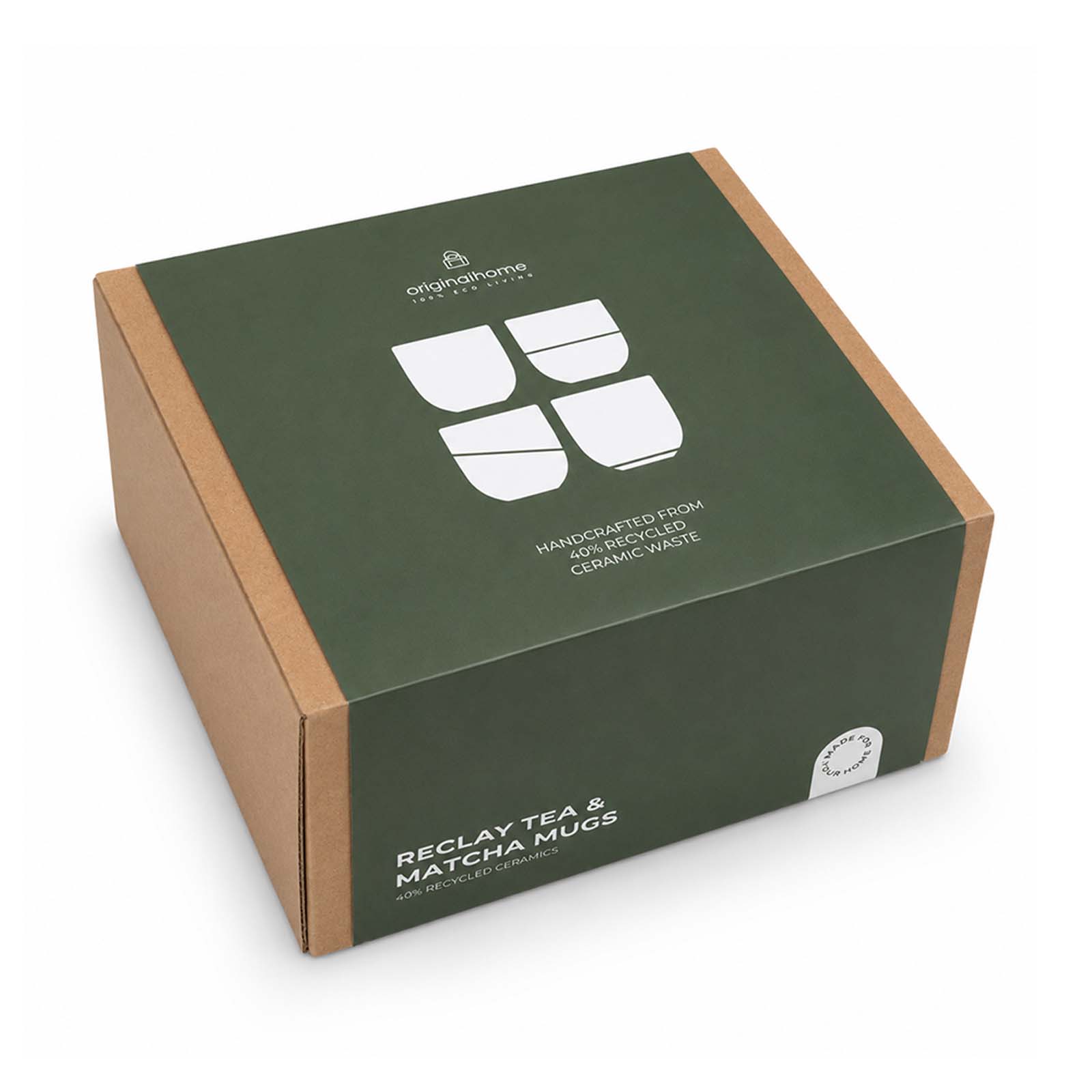 Originalhome Reclay 350 ml Tee- und Matcha-Becher Set weiss