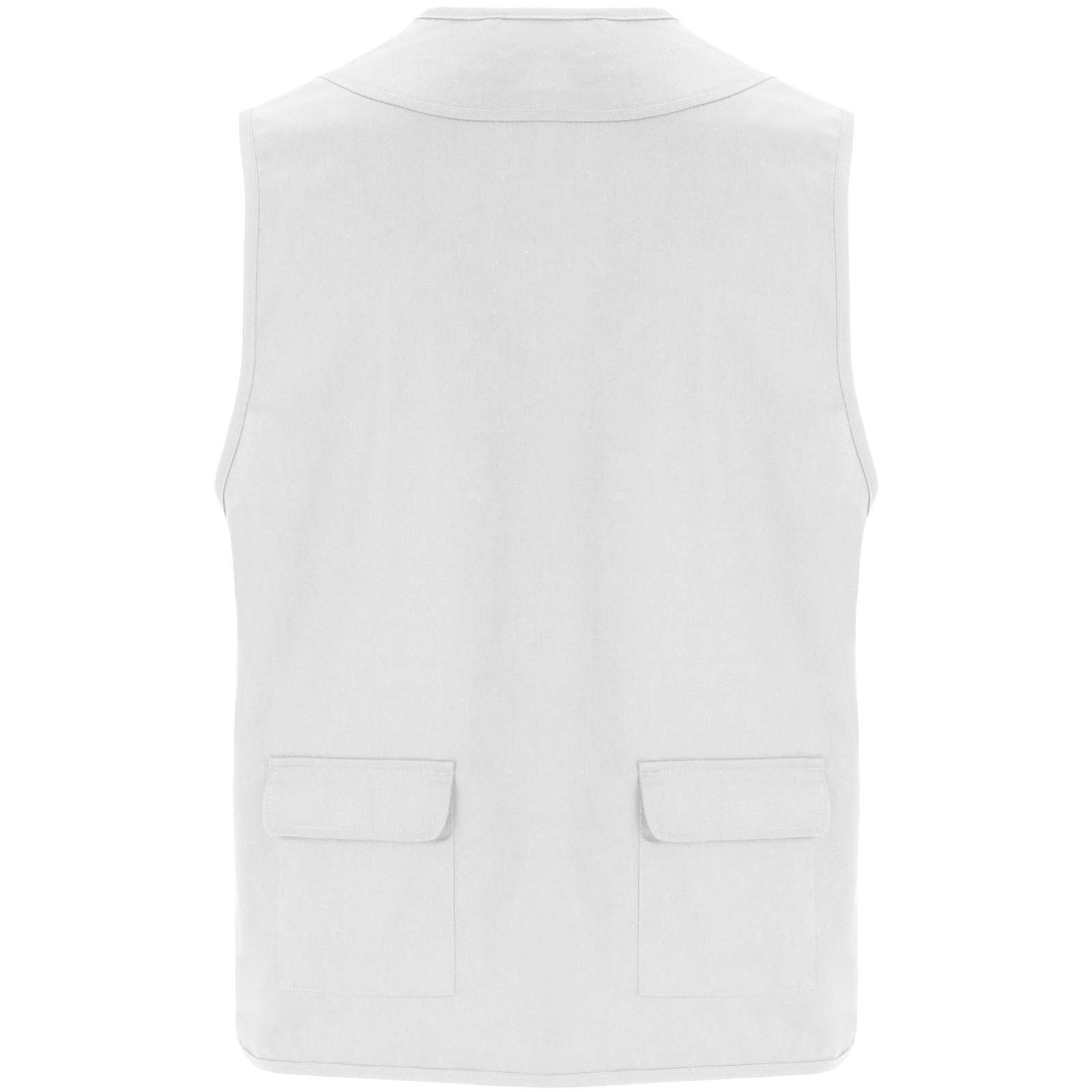 Venera Arbeitsweste mit V-Ausschnitt und mehreren Taschen, 200 g/m2 weiss