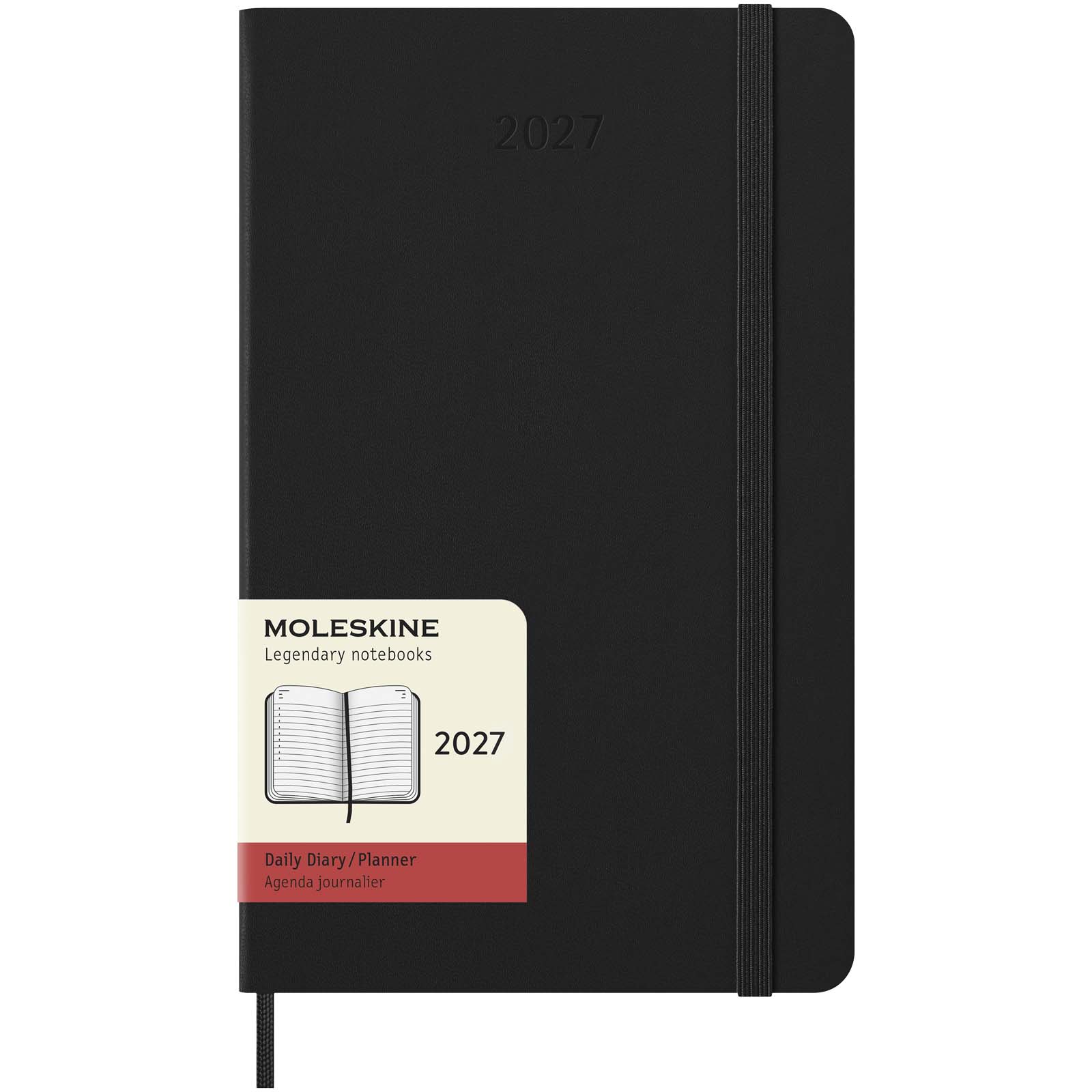 Moleskine Hardcover 12 Monate Tageskalender schwarz