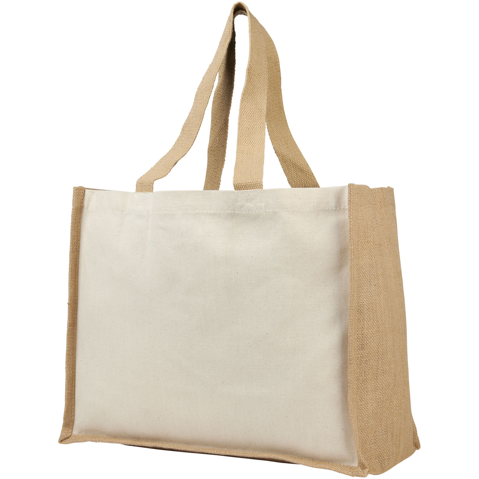 Varai 320 g/m Canvas und Jute Einkaufstasche 23L natural, natur