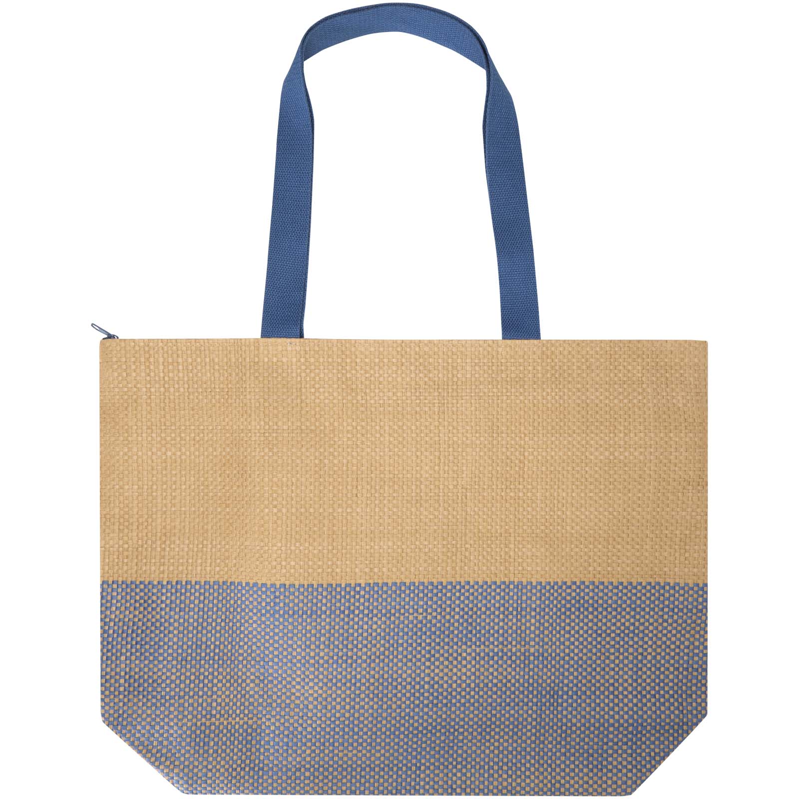 Rhythm große Strohpapier Tragetasche mit Reißverschluss, 21 l Ozeanblau