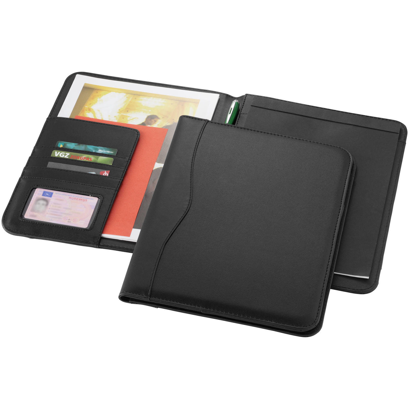 Ebony A4 Schreibmappe schwarz