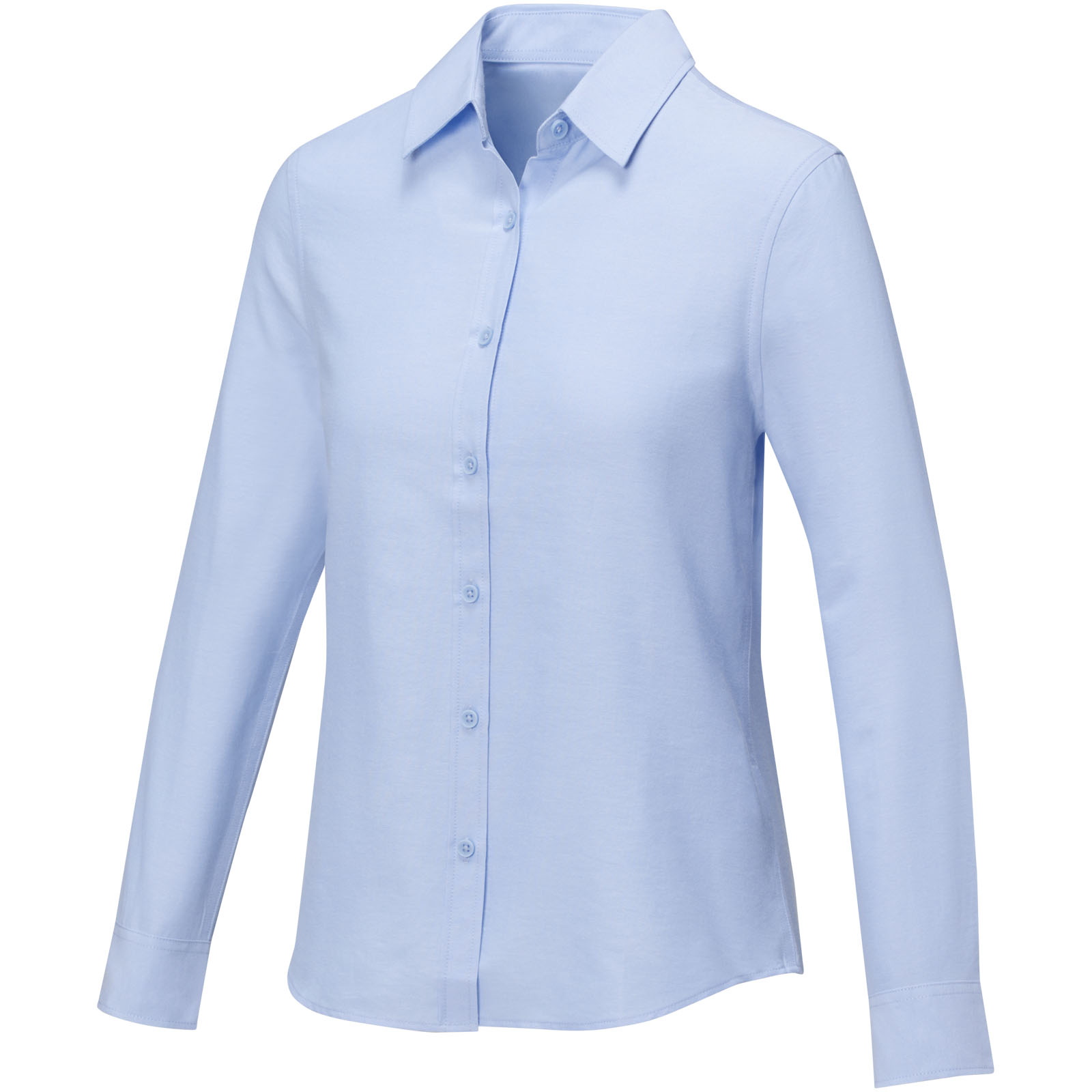 Pollux 130 g/m² Damenbluse mit langen Ärmeln hellblau