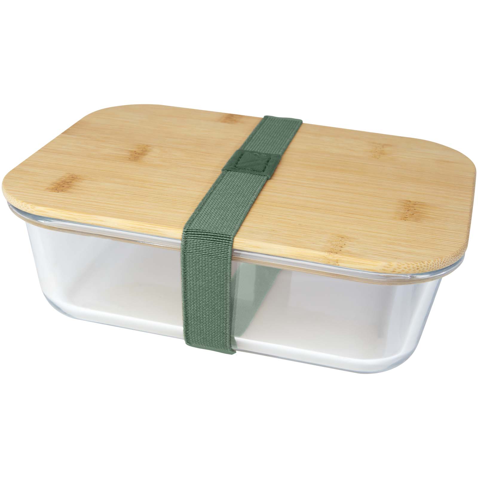 Roby 1000 ml Glas Lunchbox mit Bambusdeckel heather grün