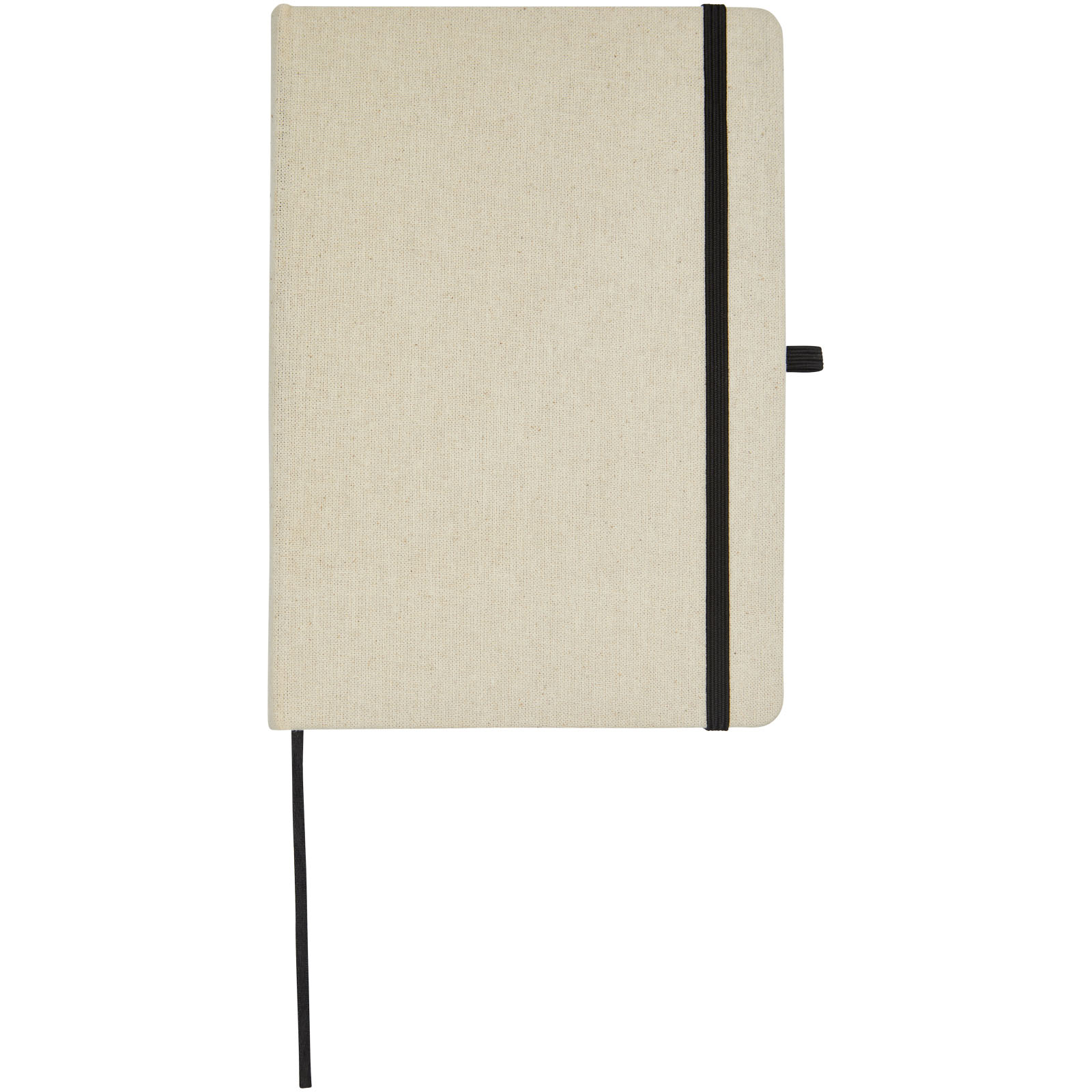 Tutico Hard Cover Notizbuch aus Bio Baumwolle natur, schwarz