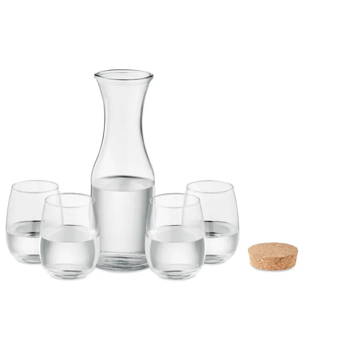 Set aus recyceltem Glas