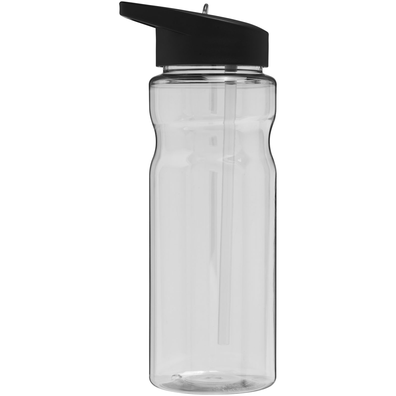 H2O Active® Base 650 ml Sportflasche mit Ausgussdeckel transparent, schwarz