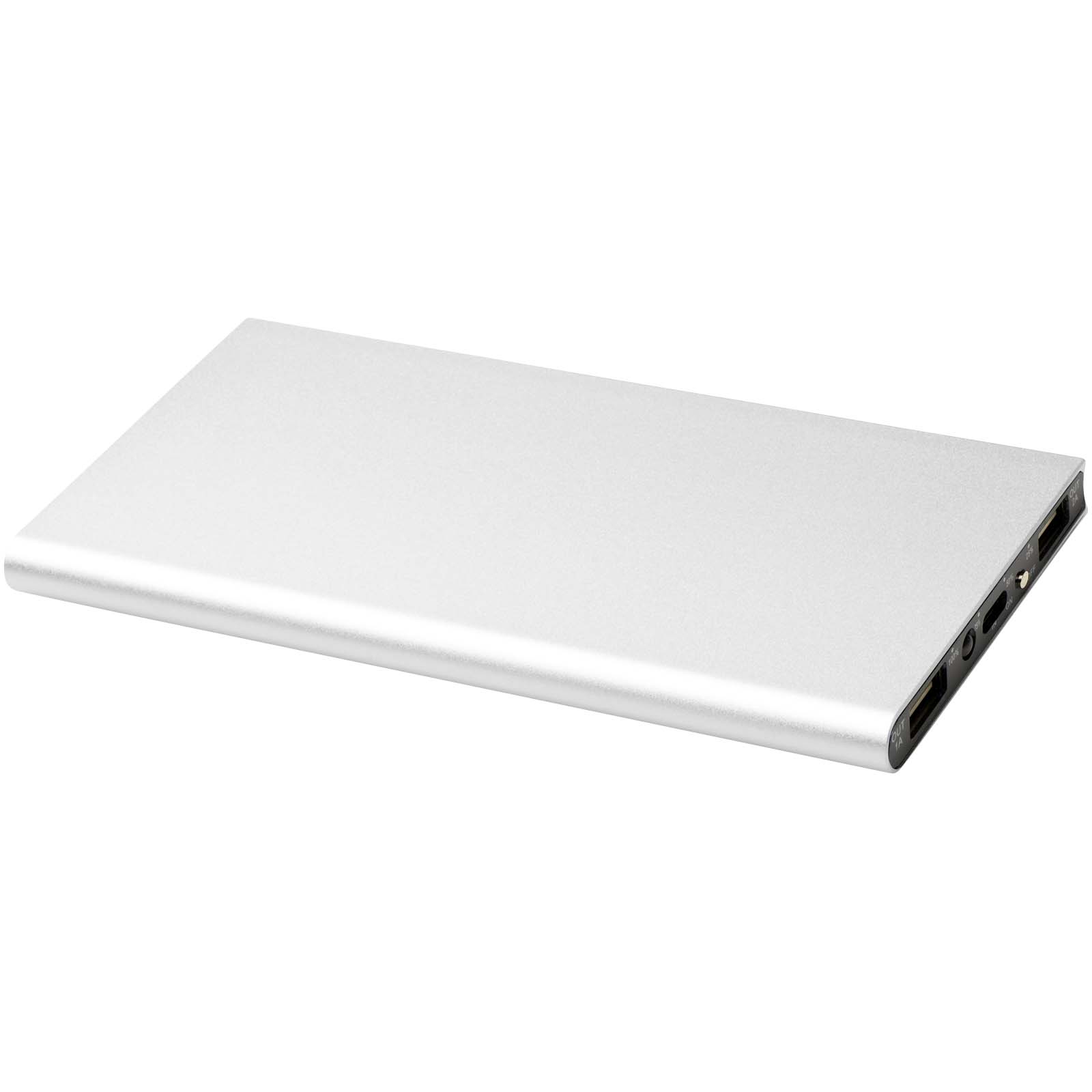 Plate 8000 mAh Aluminium-Powerbank silber