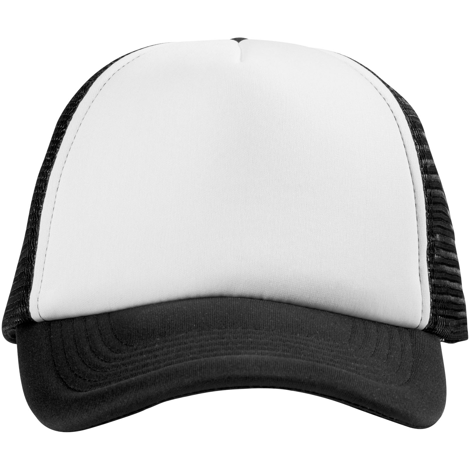 Trucker 100 g/m² Kappe mit 5 Segmenten schwarz, weiss