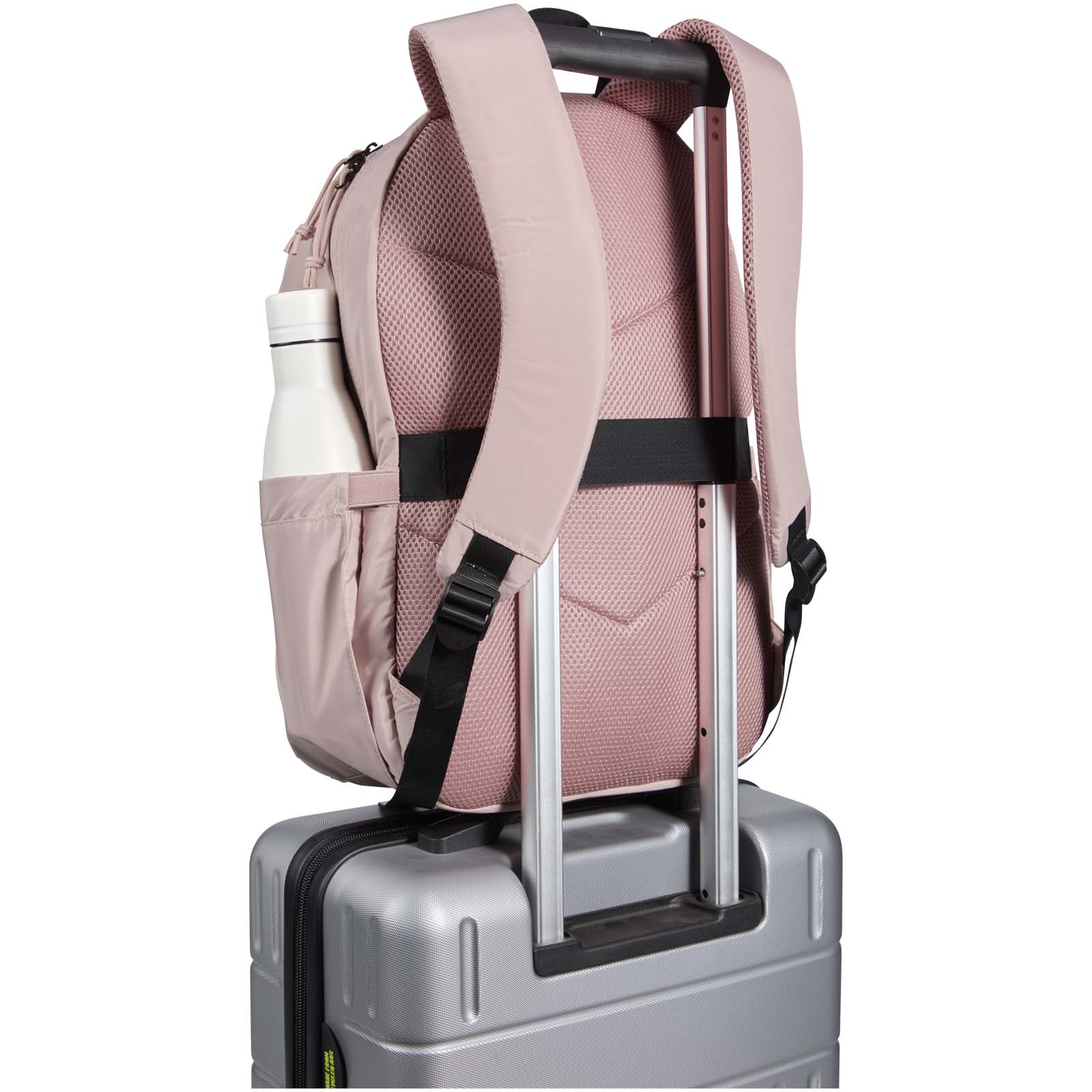 Puffer 15,6" GRS recycelter Laptoprucksack 18L altrosa