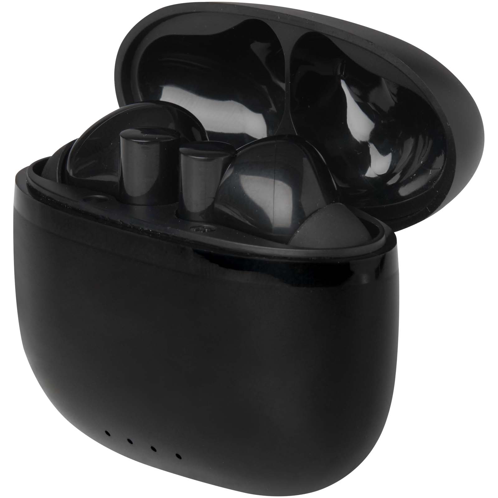 Alterf True Wireless Bluetooth® Headset aus recyceltem Kunststoff mit Silikon-Ohrstöpseln schwarz