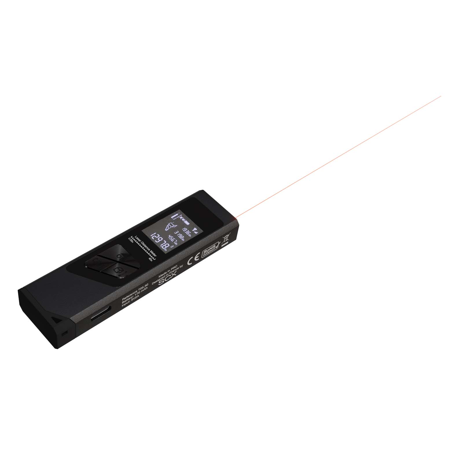 SCX.design T05 Mini-Laser-Entfernungsmesser schwarz