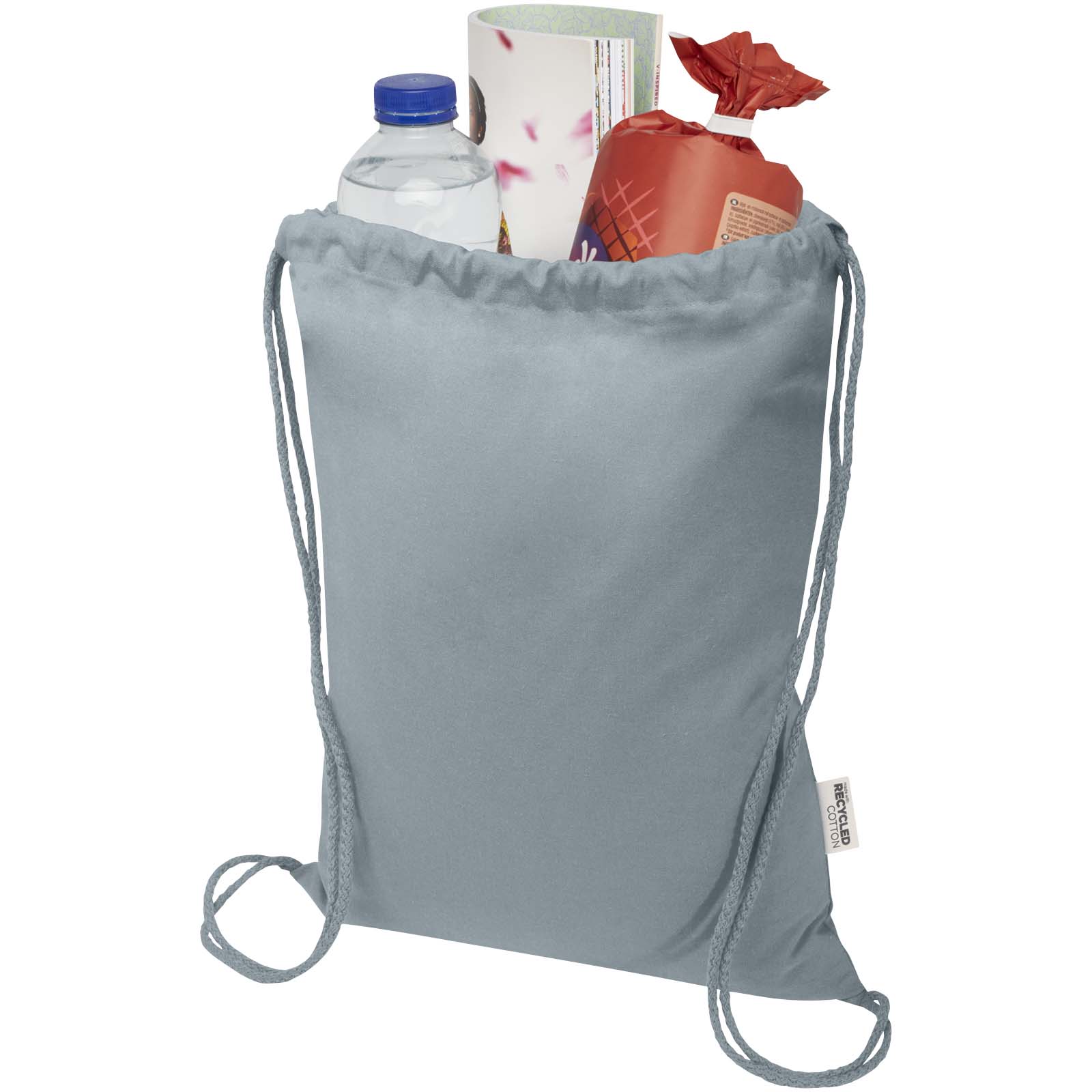 Oregon Blend 140 g/m² GRS-recycelter Turnbeutel 5 L grau