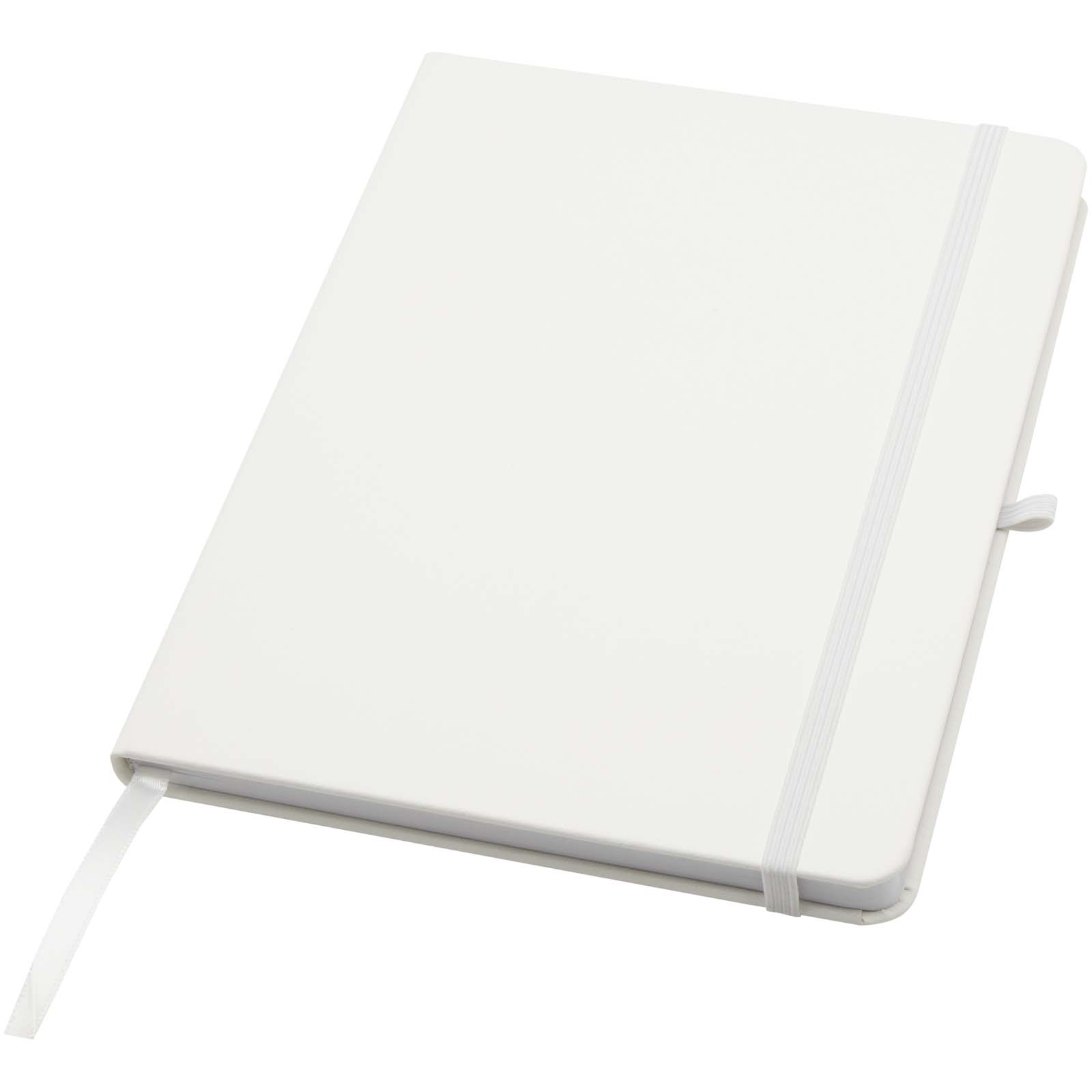 Teak A5 Hardcover Notizbuch, liniert, aus recyceltem Material weiss