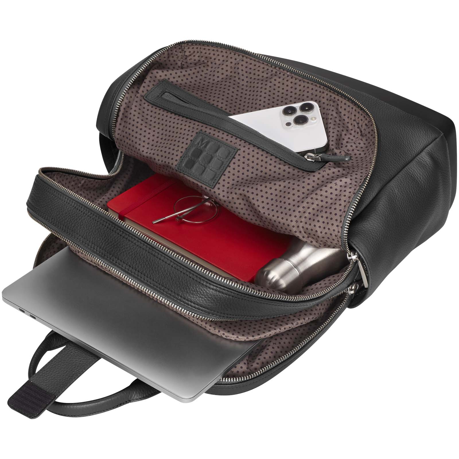Moleskine Classic Pro Rucksack aus Leder schwarz