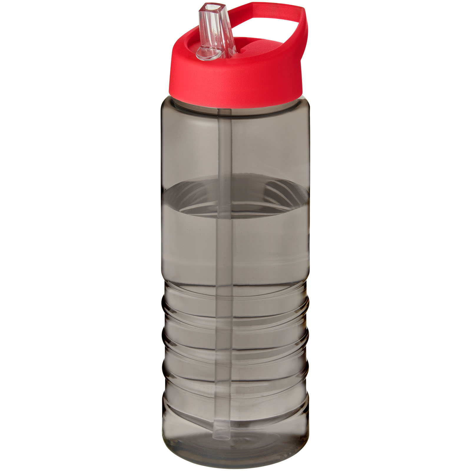 H2O Active® Eco Treble 750 ml Sportflasche mit Stülpdeckel kohle, rot