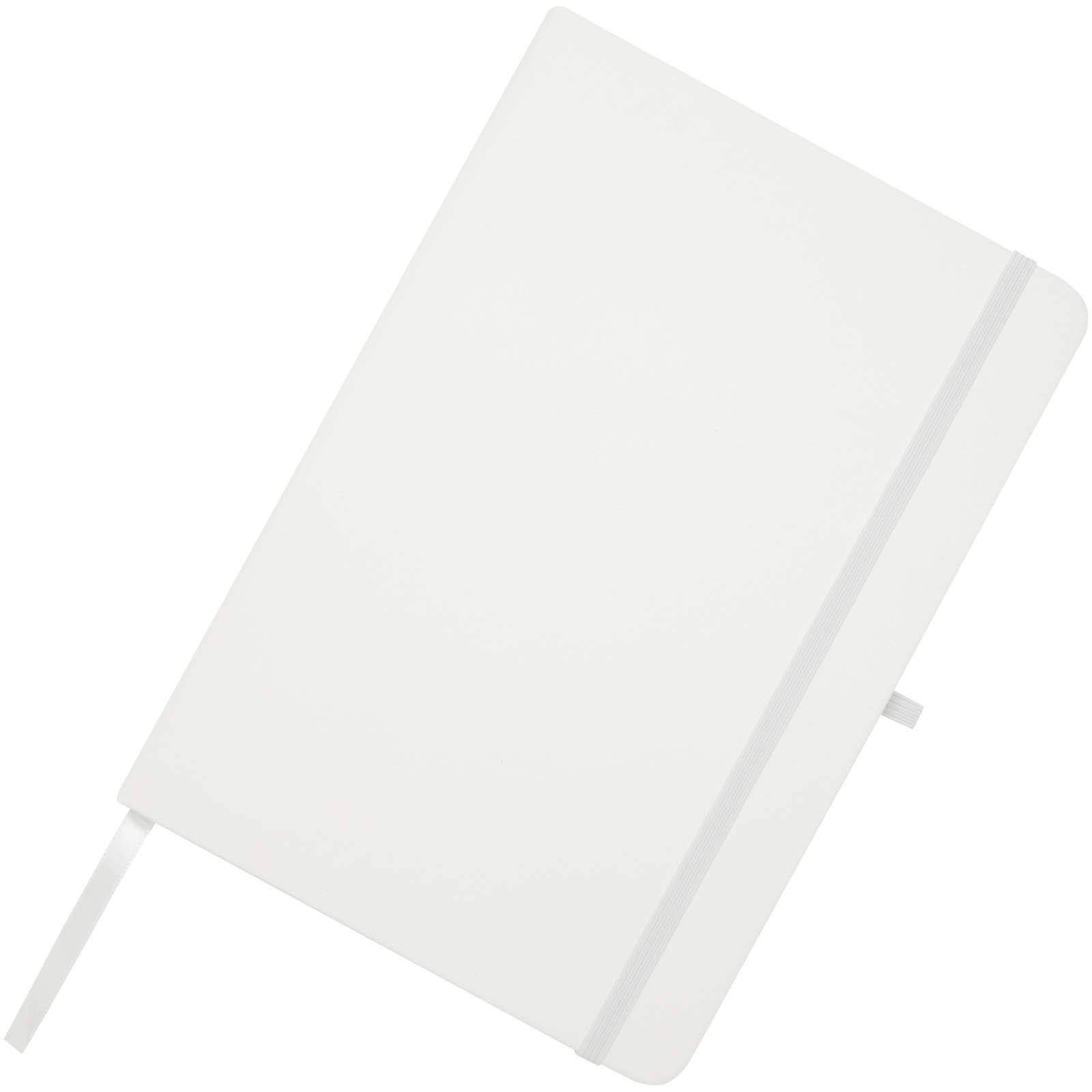Teak A5 Hardcover Notizbuch, liniert, aus recyceltem Material weiss
