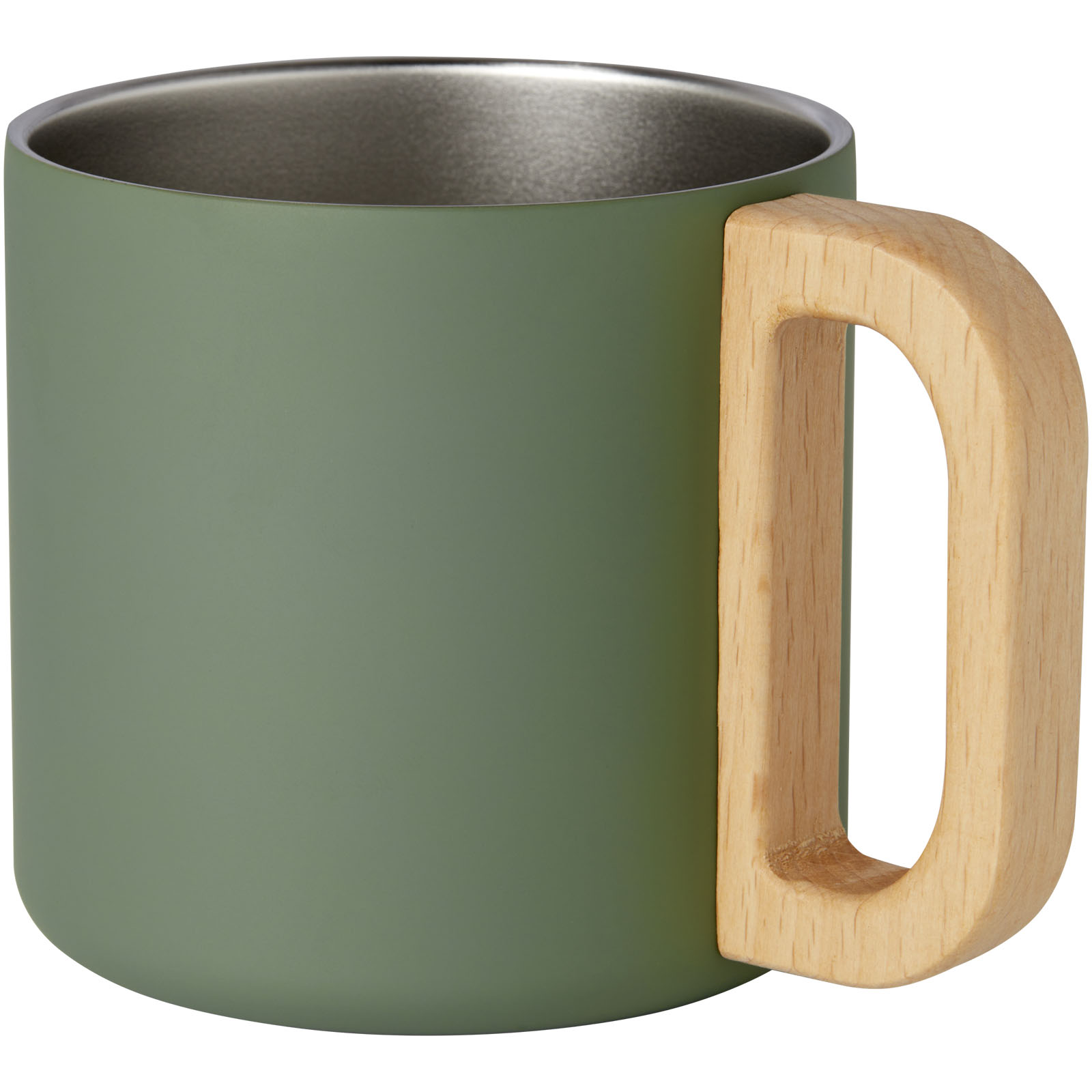 Bjorn RCS-zertifizierter Becher aus recyceltem Edelstahl mit Kupfer-Vakuumisolierung, 360 ml heather grün