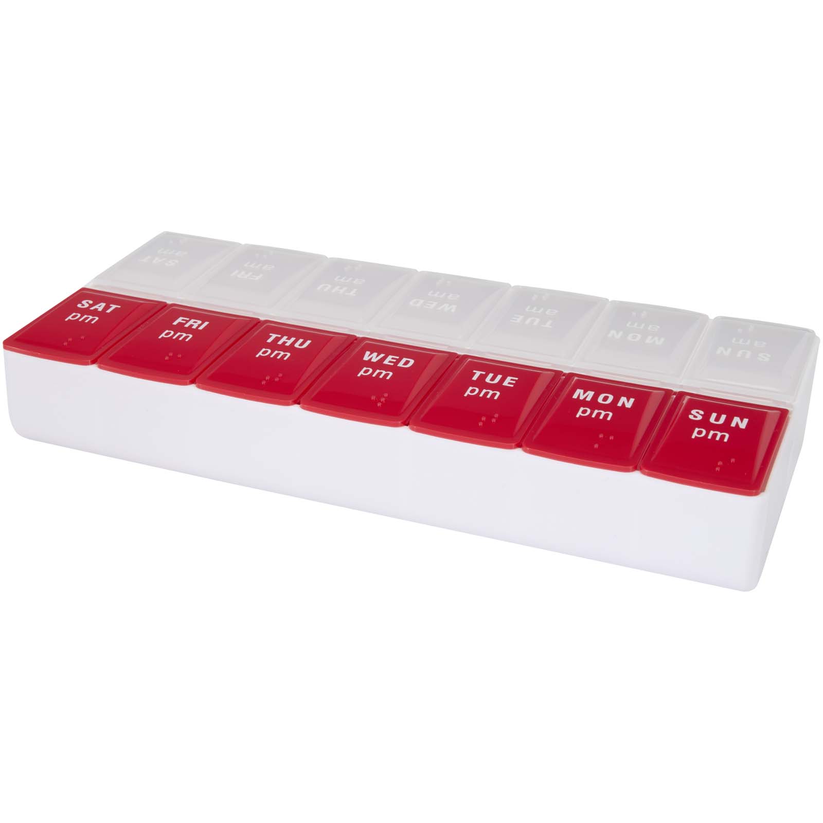 Cycle 7 Tage Tabletten Box für morgens und abends rot